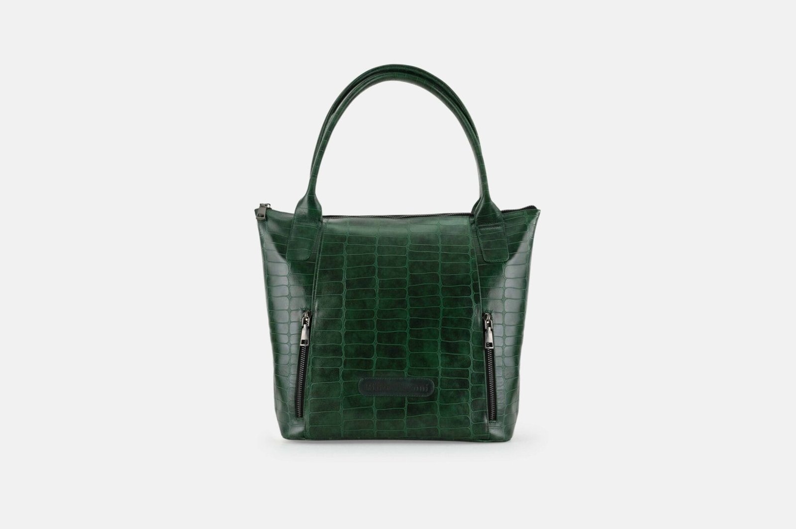CARTERA MUJER CUERO BIGIONI CART-09-23 VERDE PINO + CORREA Y HEBILLAS - 1