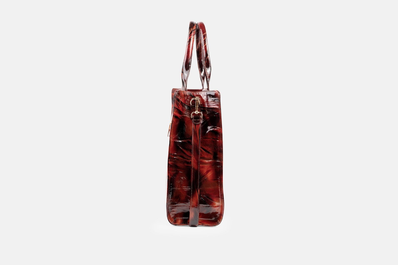 CARTERA MUJER CUERO BIGIONI BL-08-02 ROJO ROBLE + CORREA Y HEBILLAS - 2