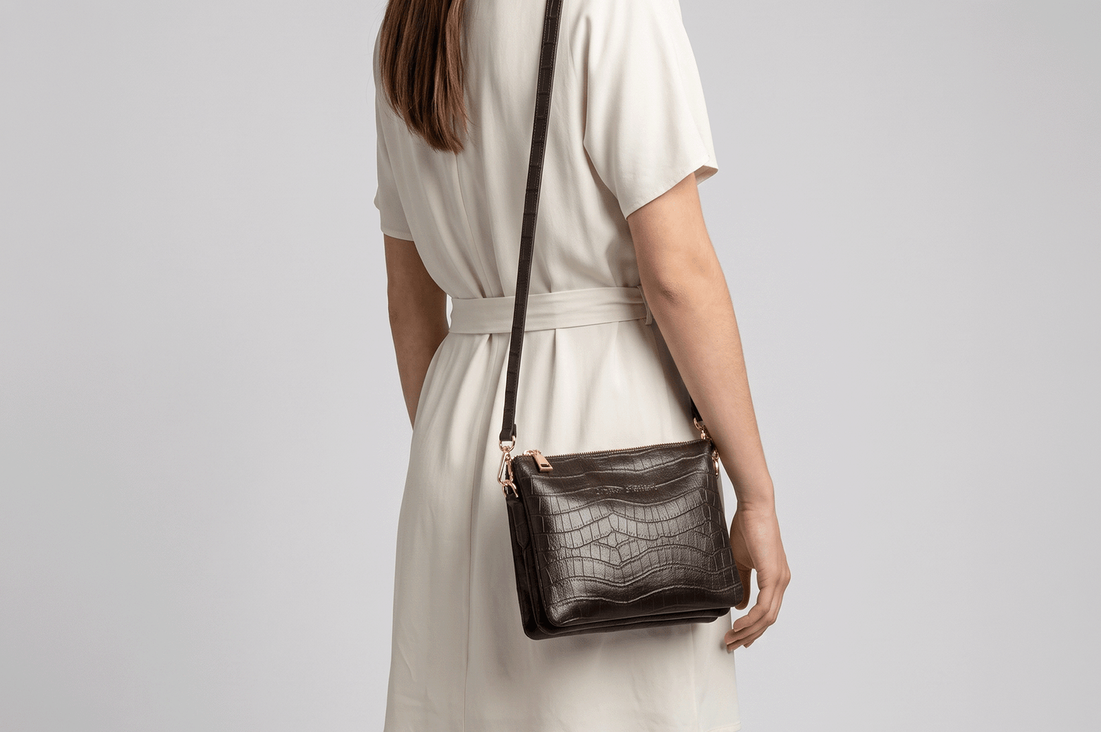 MORRAL MUJER CUERO BIGIONI MR-08-26 AFRICANO + CORREA Y HEBILLAS - 2