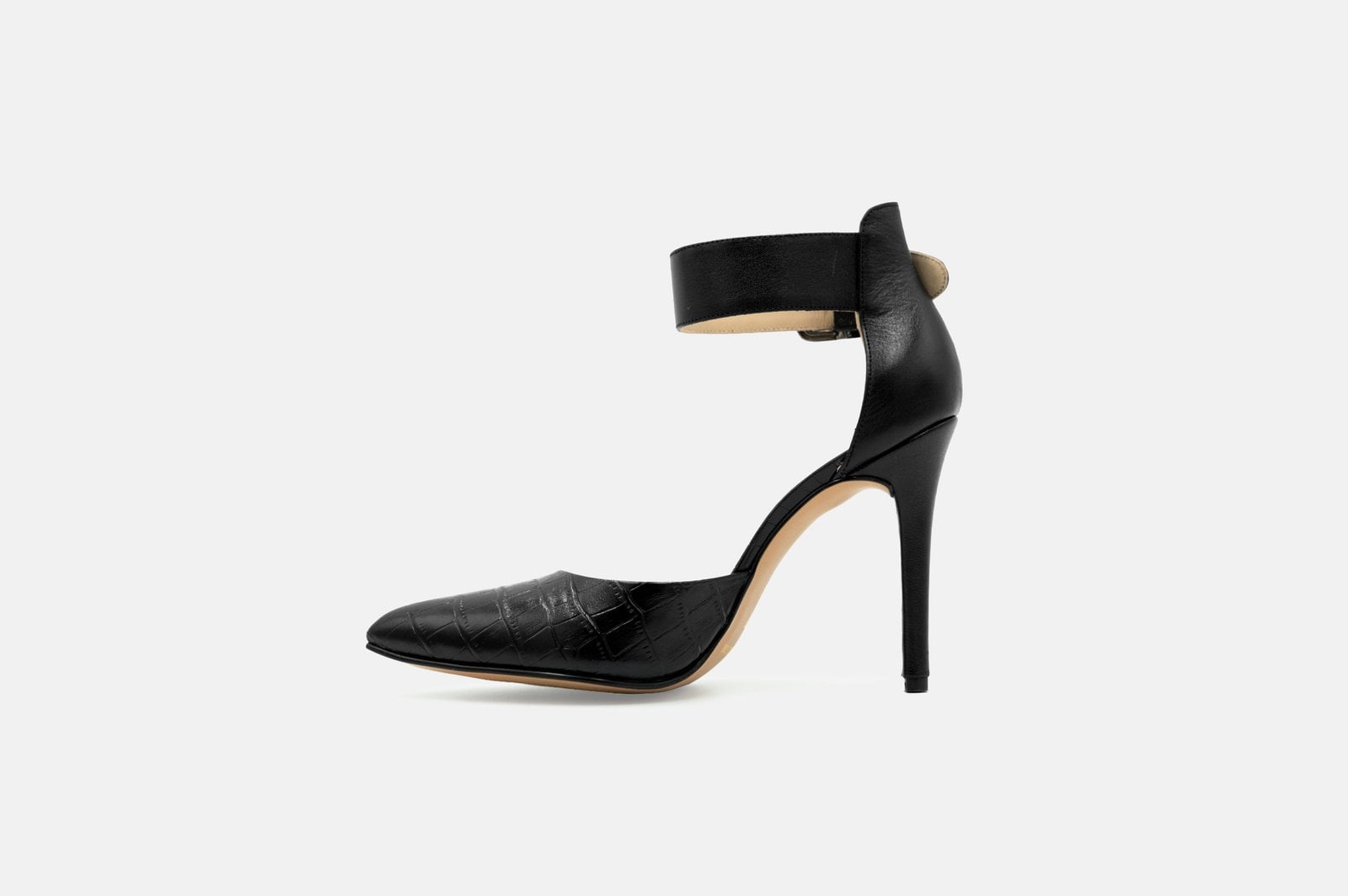 STILETTO REVE CUERO GRABADO NEGRO - 3