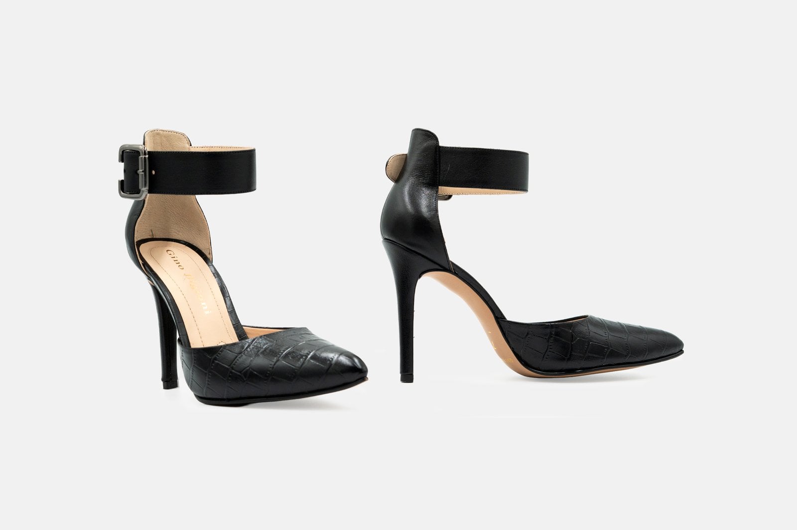 STILETTO REVE CUERO GRABADO NEGRO - 4