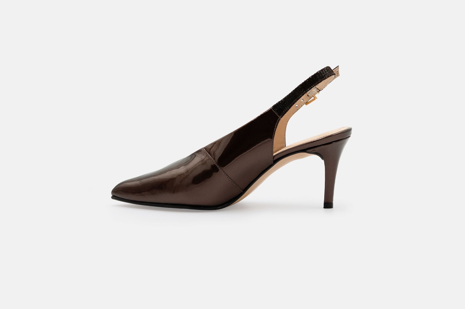 STILETTO ELISE CUERO CHAROL BRANDY - 3
