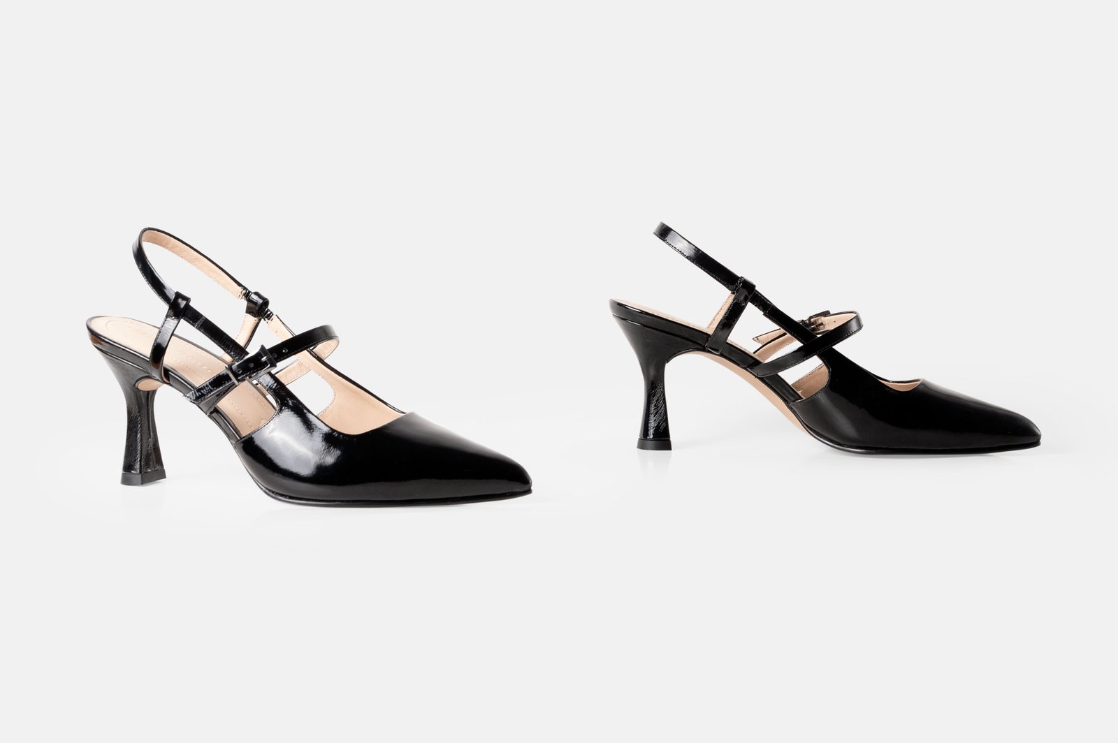 STILETTO BRISSA-70 CUERO CHAROL NEGRO - 4