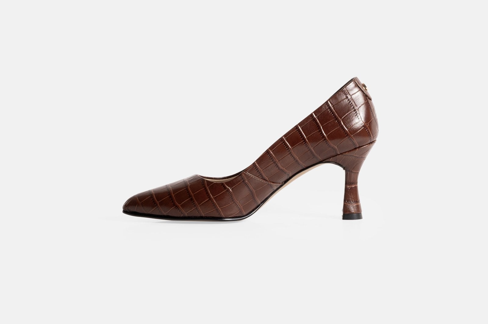 STILETTO SERAPHINE CUERO GRABADO COLOR CHOCOLATE - 3