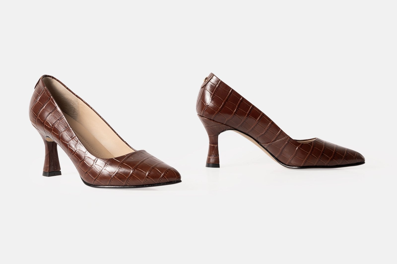 STILETTO SERAPHINE CUERO GRABADO COLOR CHOCOLATE - 4