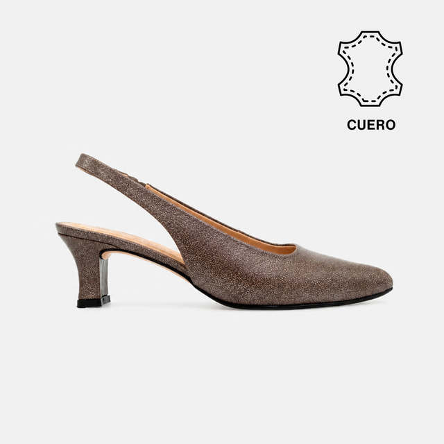 STILETTOS PAM EN CUERO GRABADO COCOA - 1