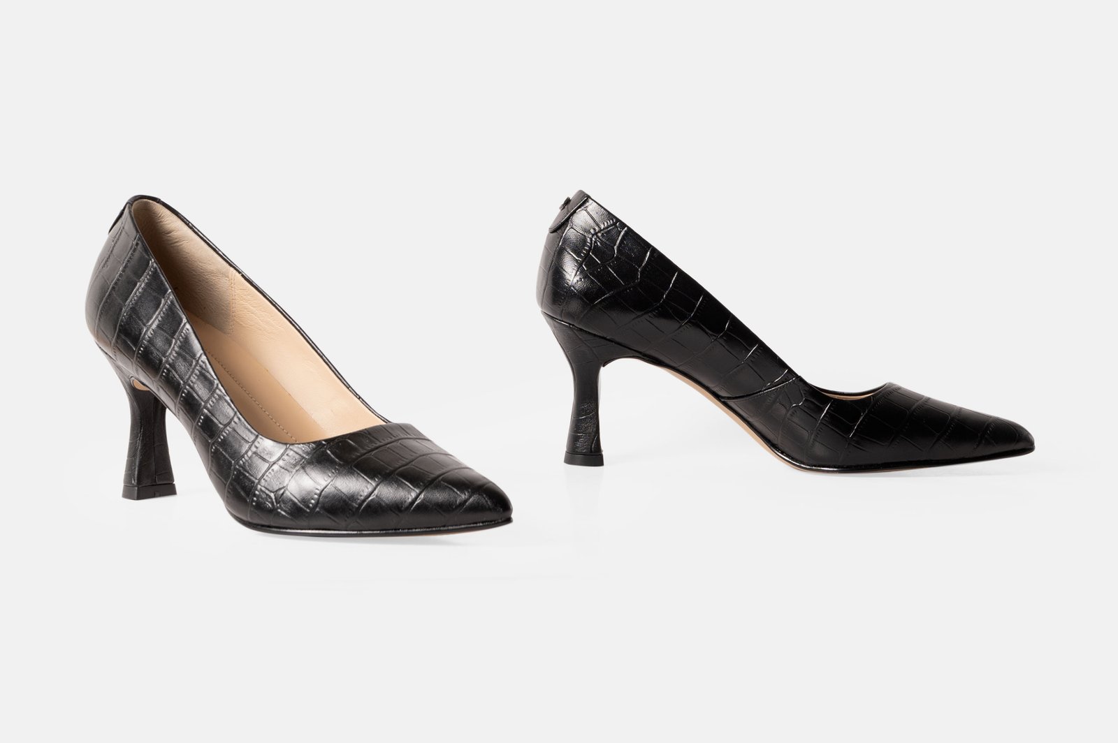 STILETTO SERAPHINE CUERO GRABADO COLOR NEGRO - 4