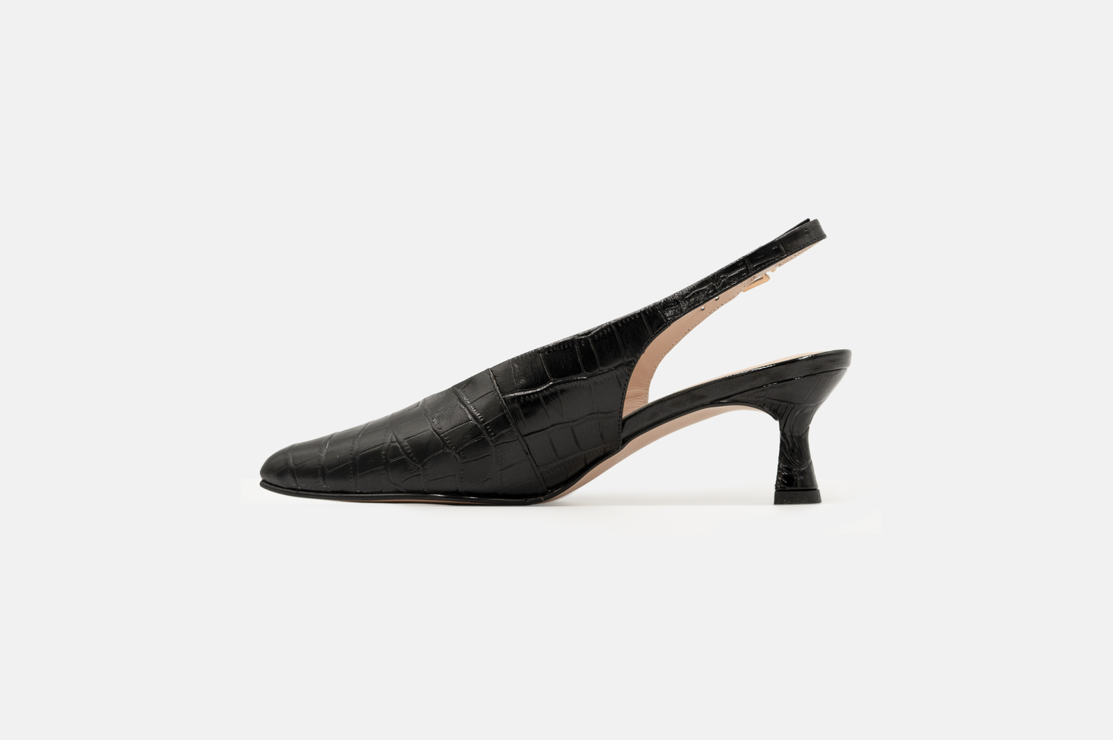 STILETTOS MED-26-50 CUERO GRABADO NEGRO - 4