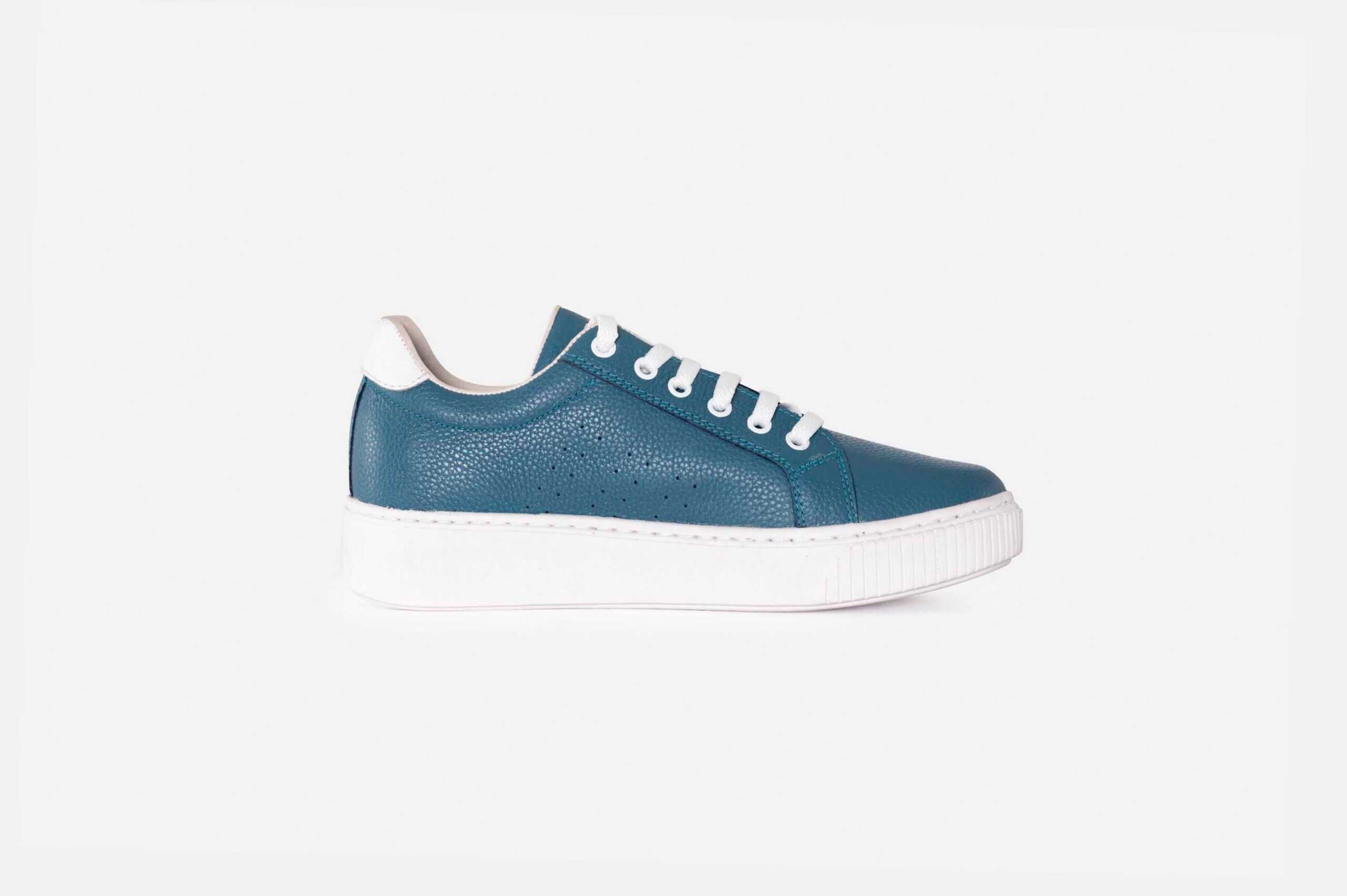 ZAPATILLAS MUJER CUERO FLOTTER BIGIONI ZA49 AZUL ACERO - 3