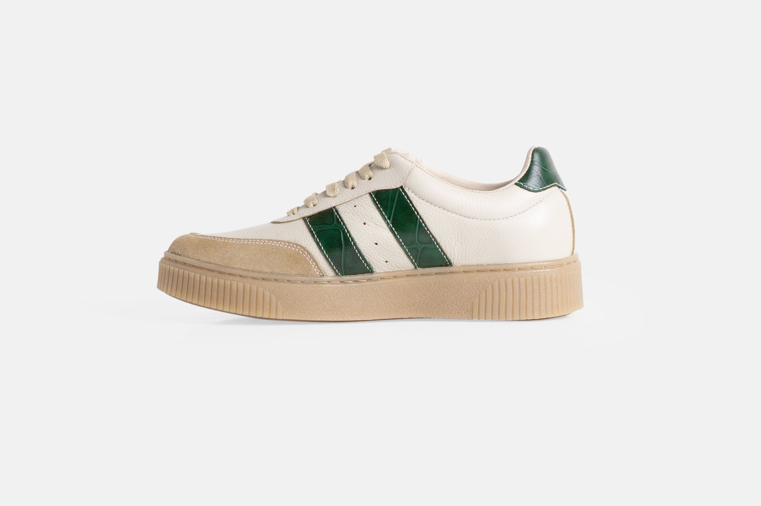 ZAPATILLAS MUJER CUERO NAPA BIGIONI ZA-2601 BEIGE Y VERDE - 3