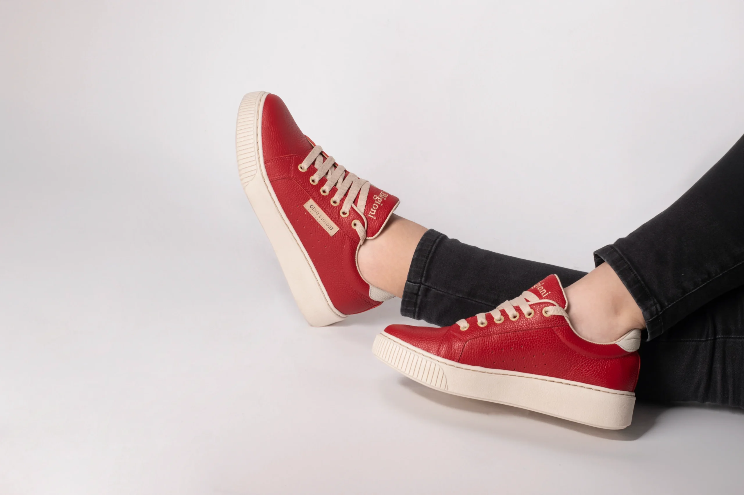 ZAPATILLAS MUJER CUERO FLOTTER BIGIONI ZA49 ROJO - 2