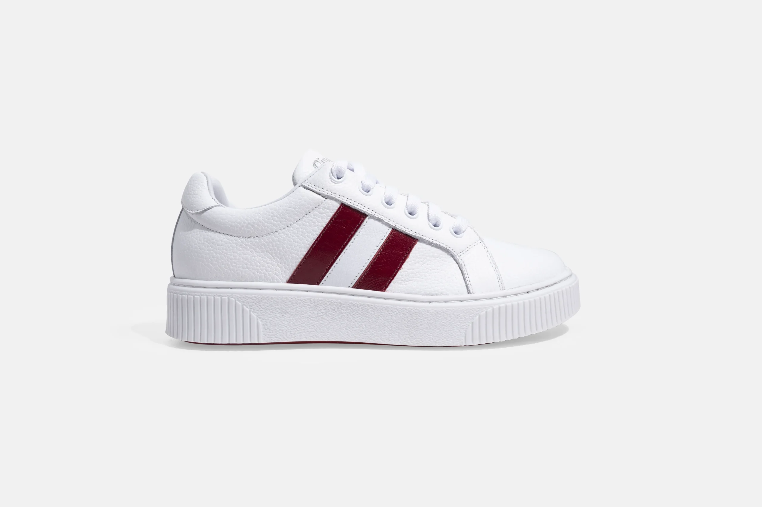 ZAPATILLAS MUJER CUERO FLOTTER BIGIONI BICOLOR BLANCO Y ROJO - 1