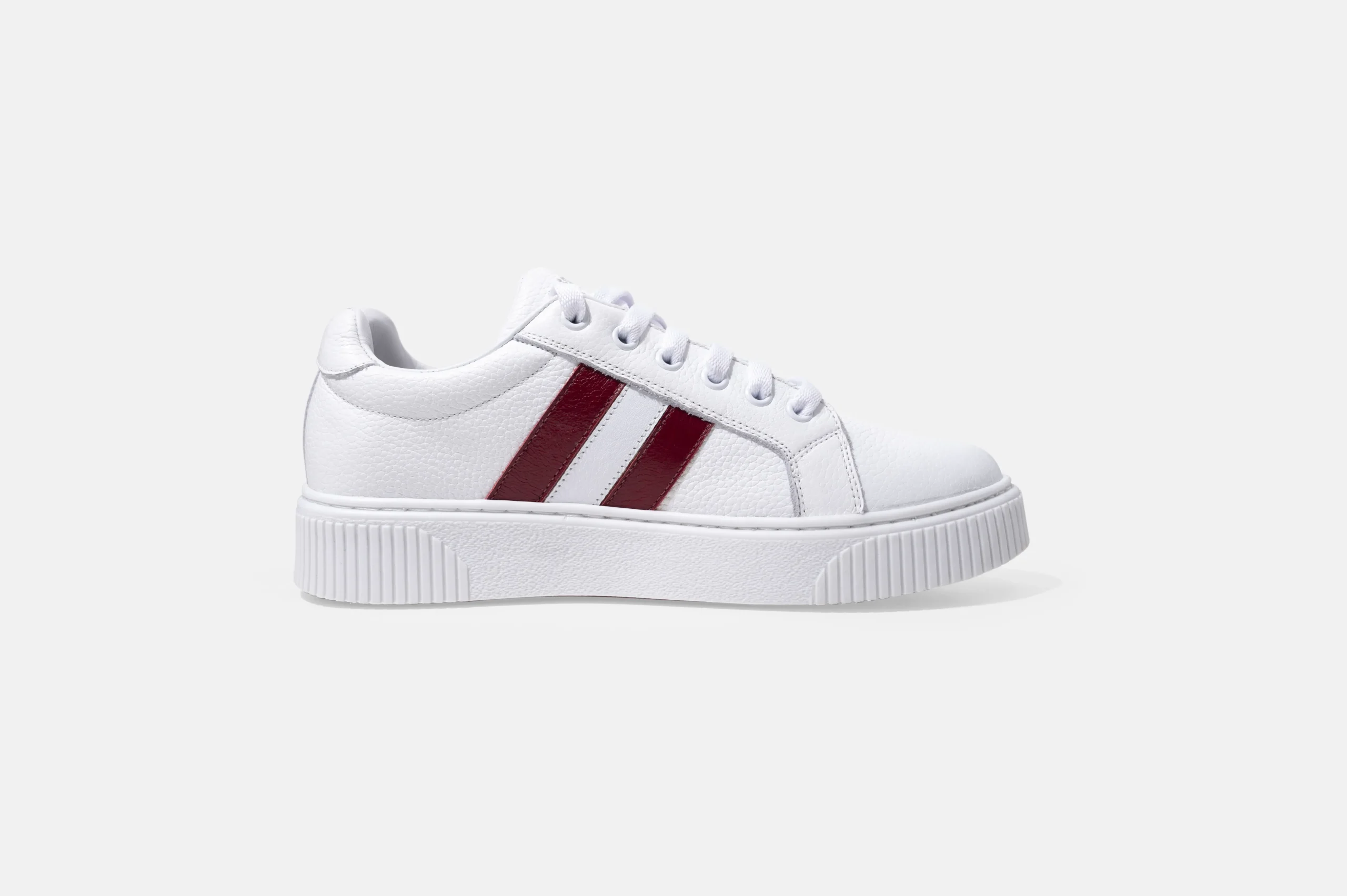 ZAPATILLAS MUJER CUERO FLOTTER BIGIONI BICOLOR BLANCO Y ROJO - 3