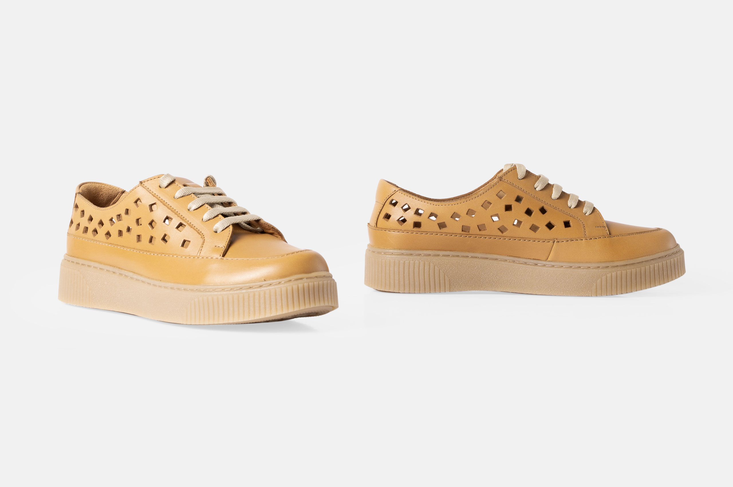 ZAPATILLAS MUJER CUERO NAPA BIGIONI ZA-2602 NATURAL - 4