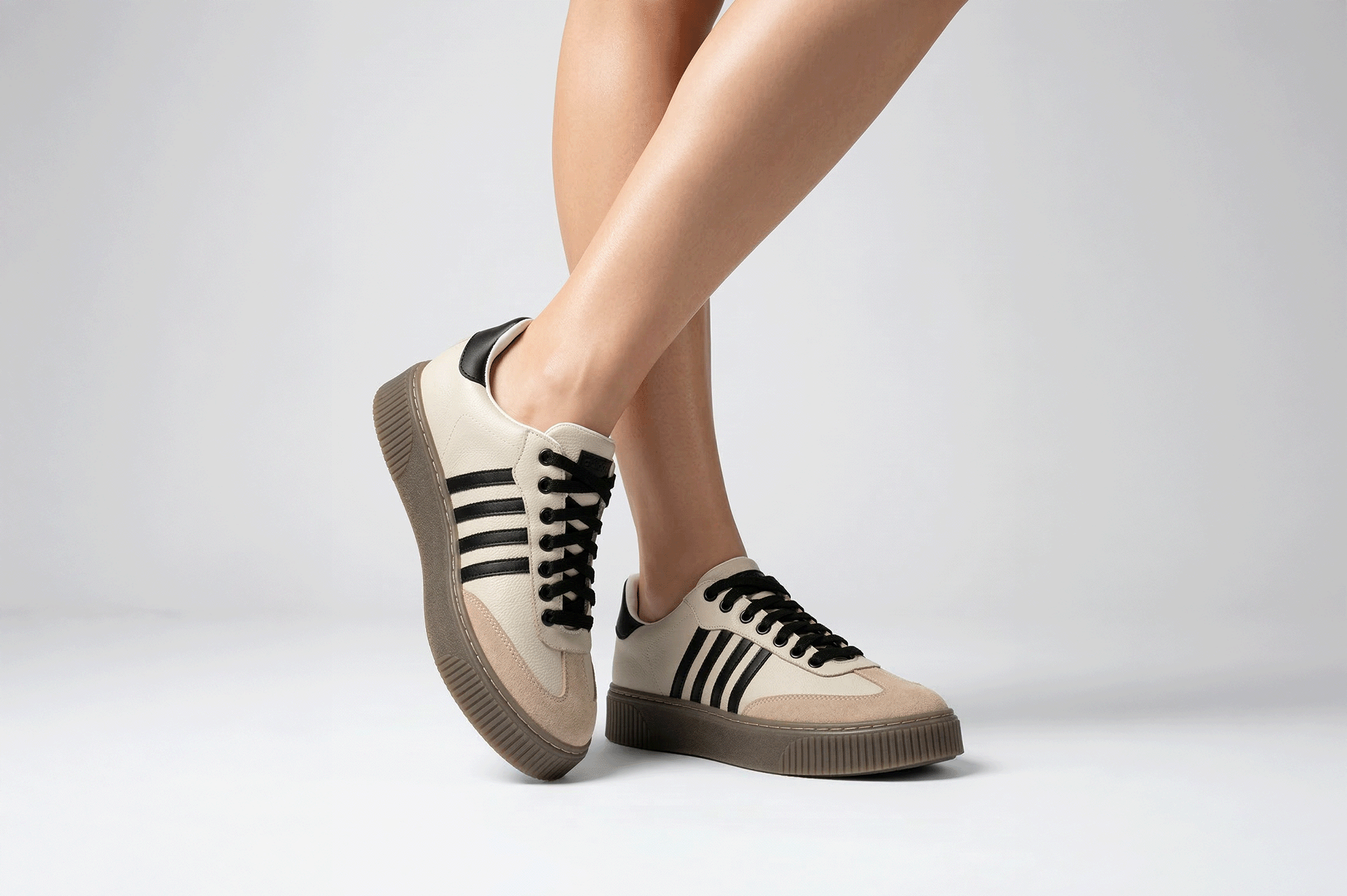 ZAPATILLAS MUJER CUERO NAPA BIGIONI ZAM-04 BEIGE - 2