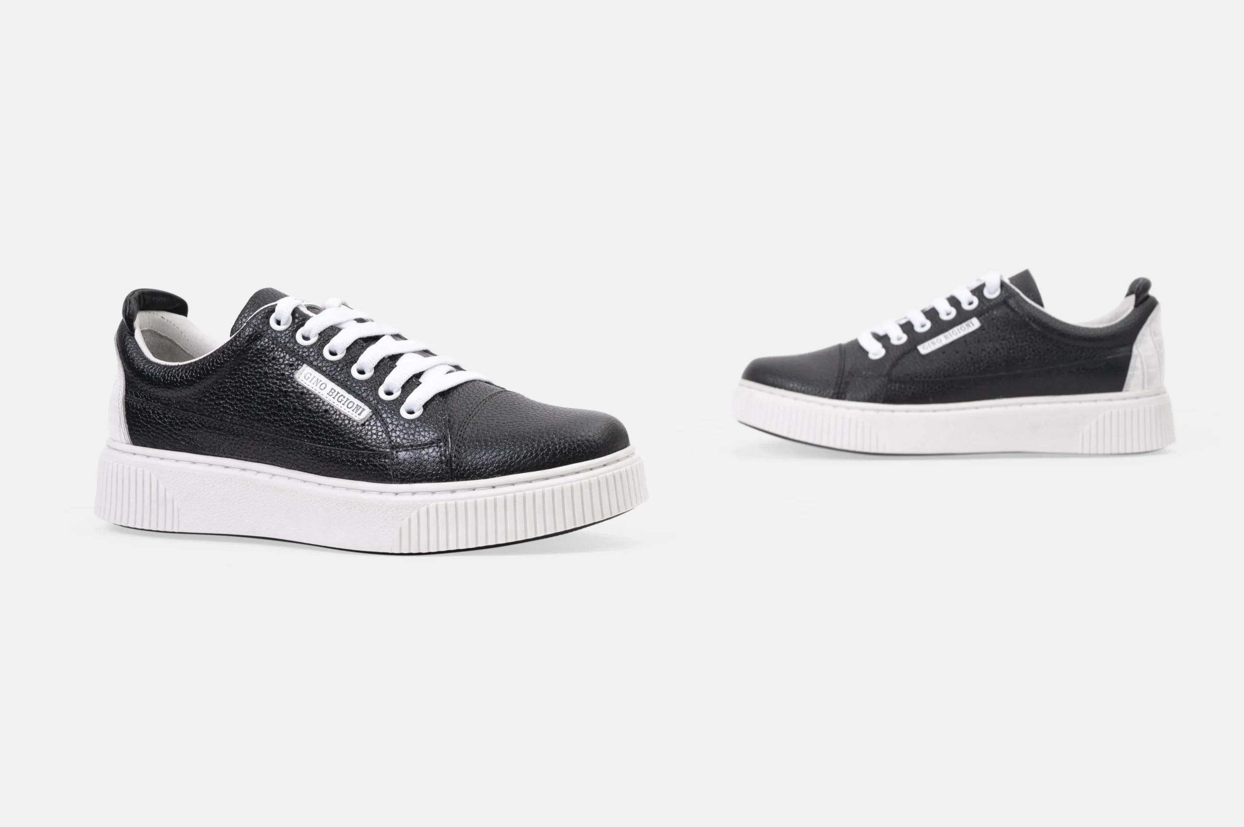 ZAPATILLAS MUJER CUERO FLOTTER BIGIONI ZA01-24 NEGRO Y BLANCO - 4