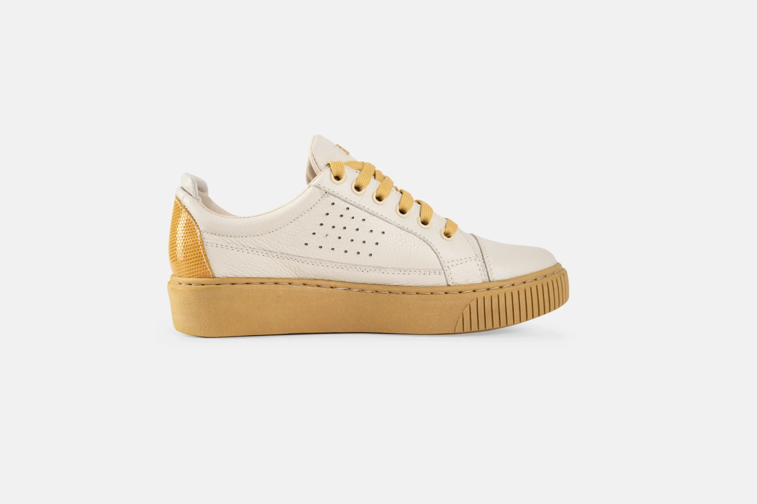 ZAPATILLAS MUJER CUERO FLOTTER BIGIONI ZA35 BEIGE Y MOSTAZA - 3