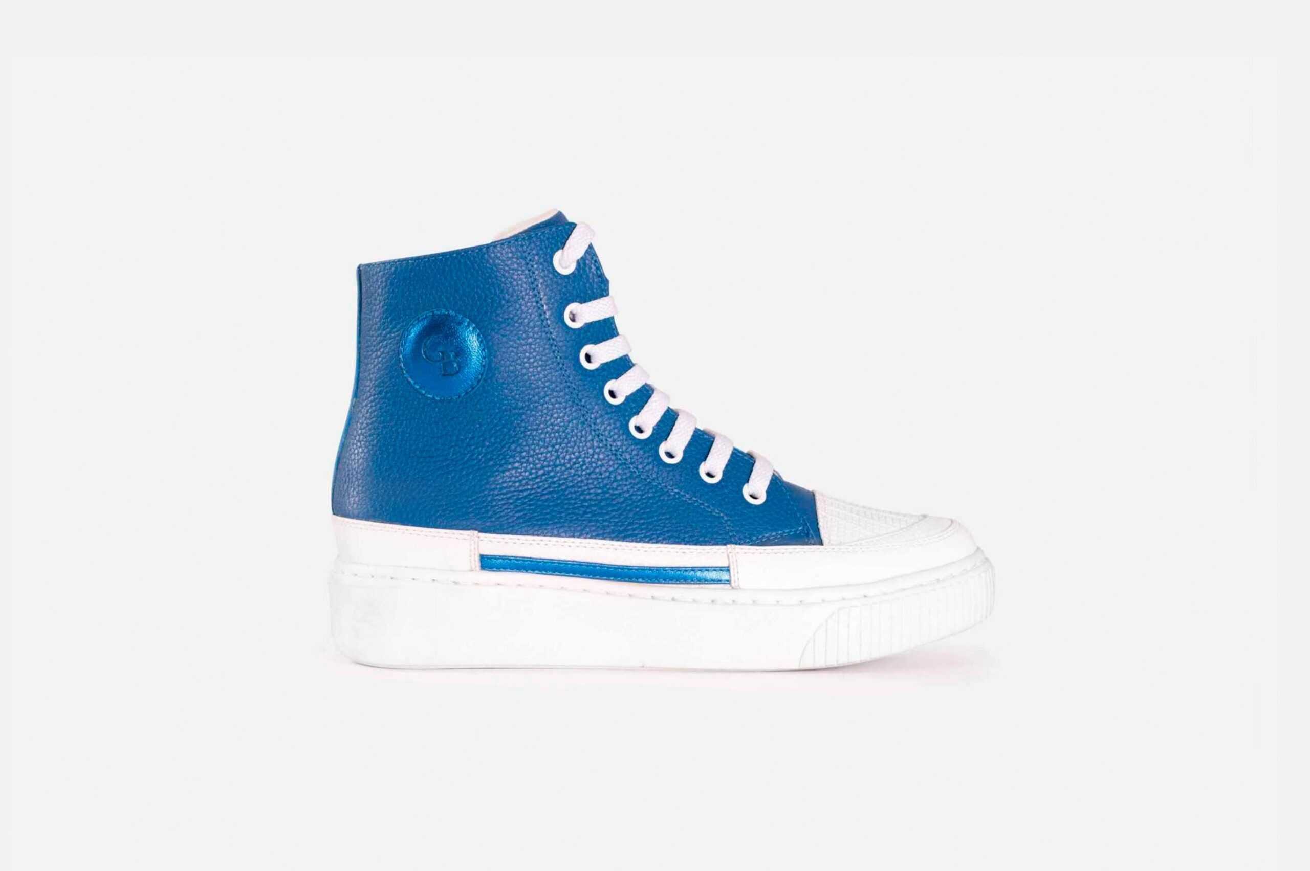 ZAPATILLAS MUJER CUERO FLOTTER BIGIONI RUN AZUL - 1