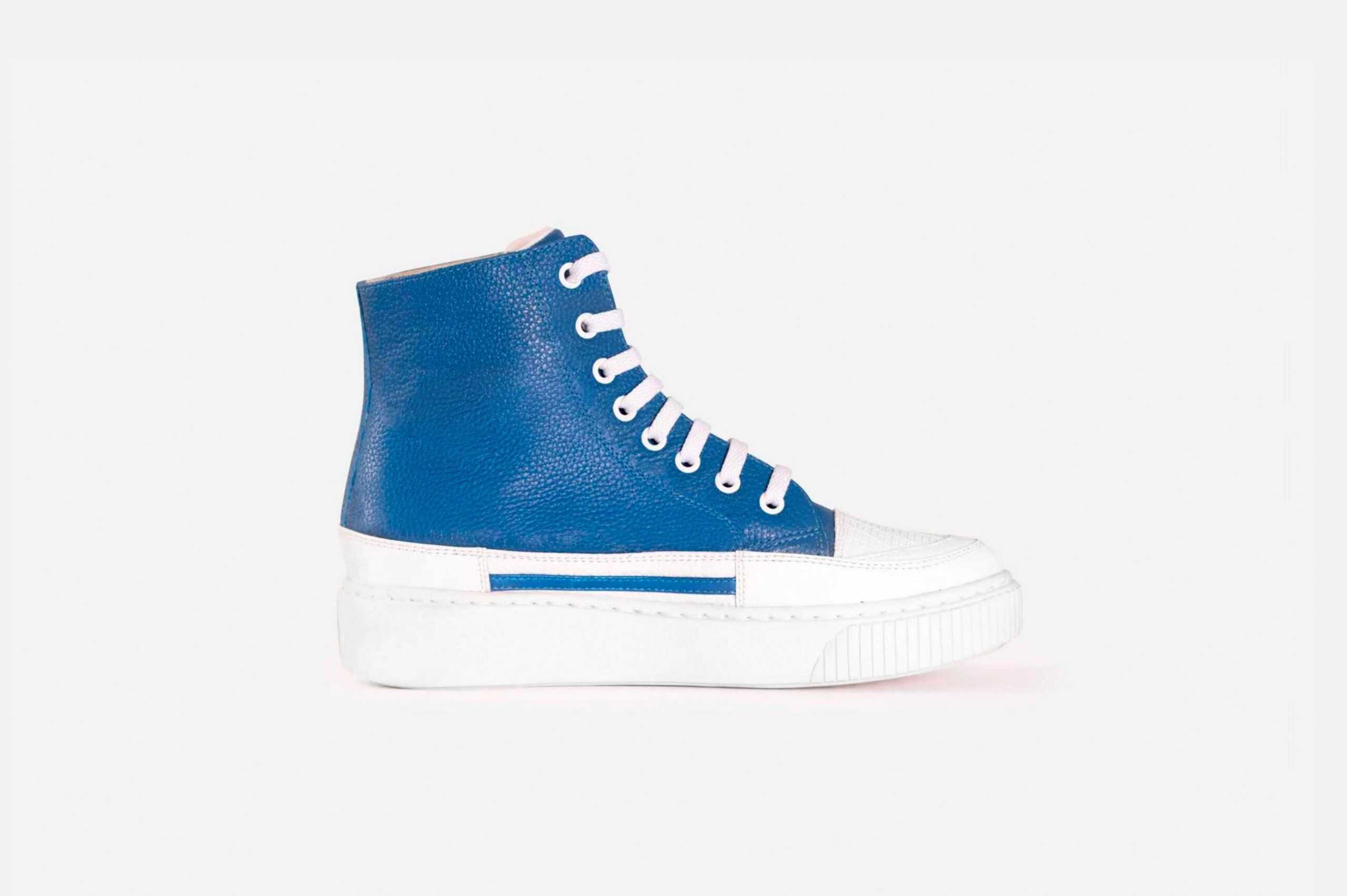 ZAPATILLAS MUJER CUERO FLOTTER BIGIONI RUN AZUL - 3