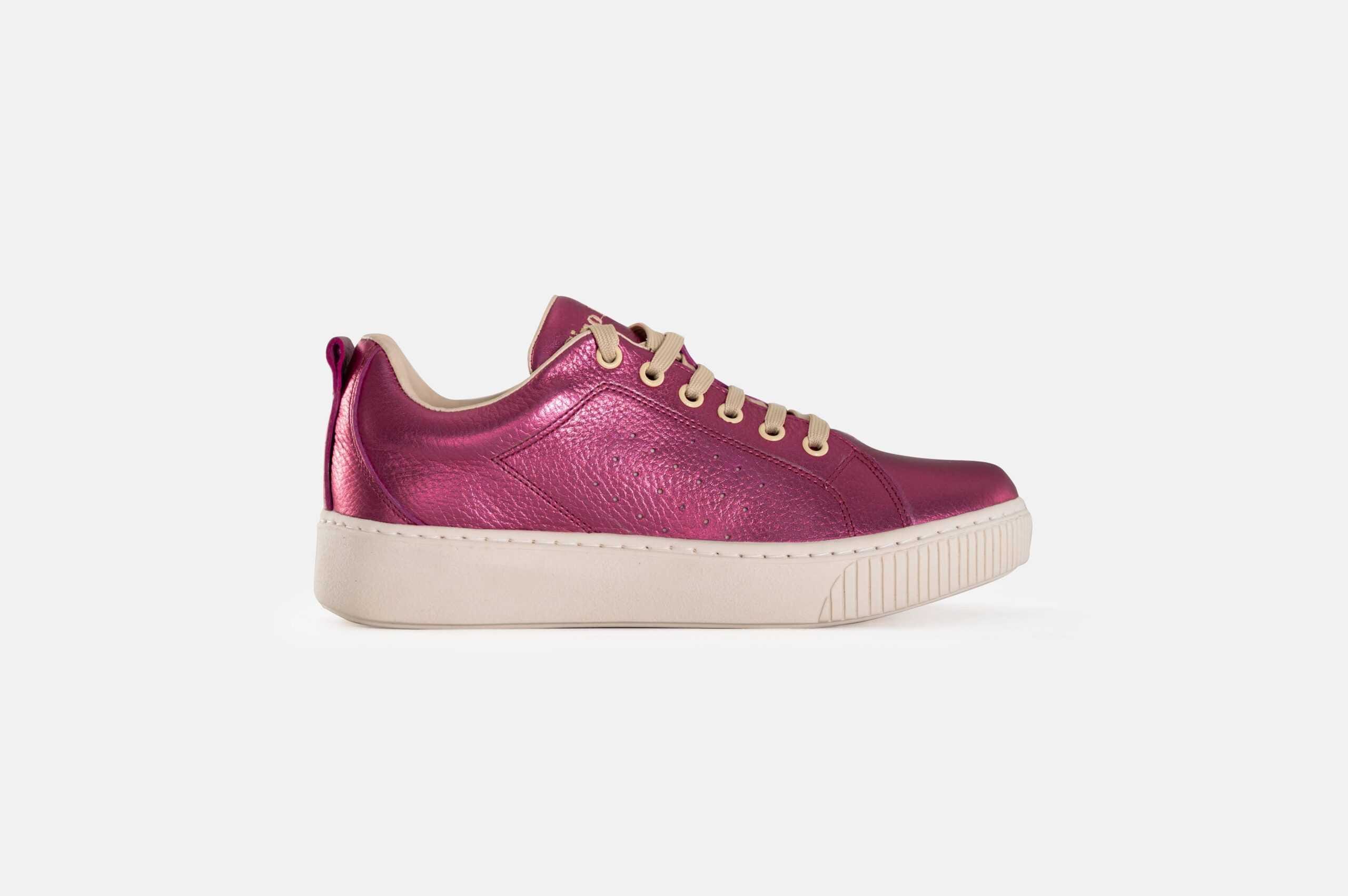 ZAPATILLAS MUJER CUERO GLITTER BIGIONI ZA46 ROSA PLATINO - 1