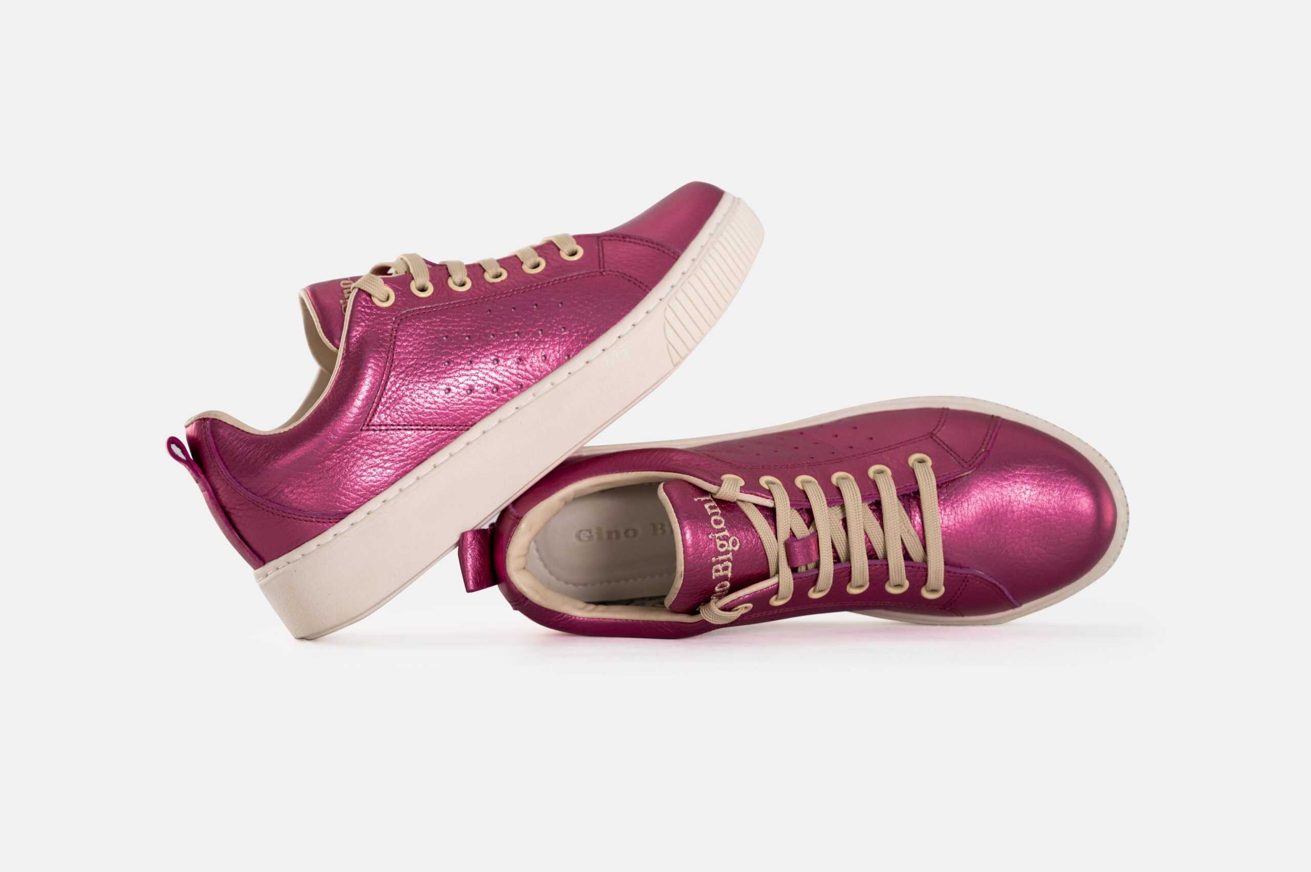 ZAPATILLAS MUJER CUERO GLITTER BIGIONI ZA46 ROSA PLATINO - 4