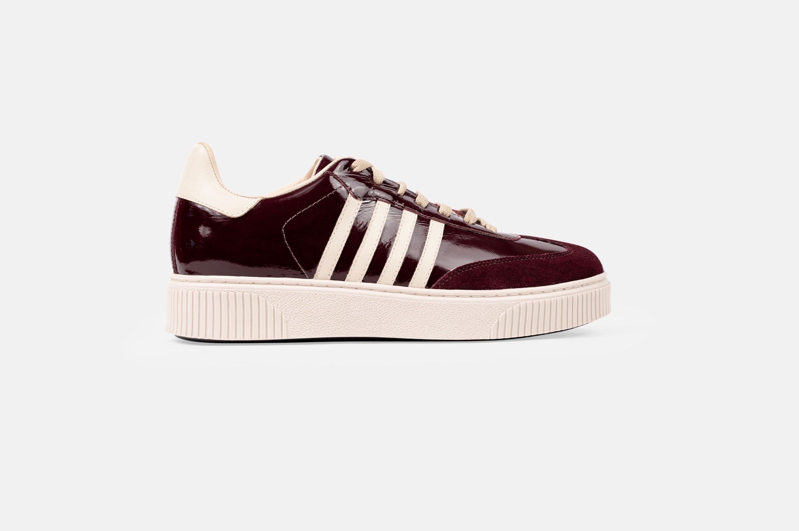 ZAPATILLAS MUJER CUERO CHAROL BIGIONI ZAM-04 VINO - 1