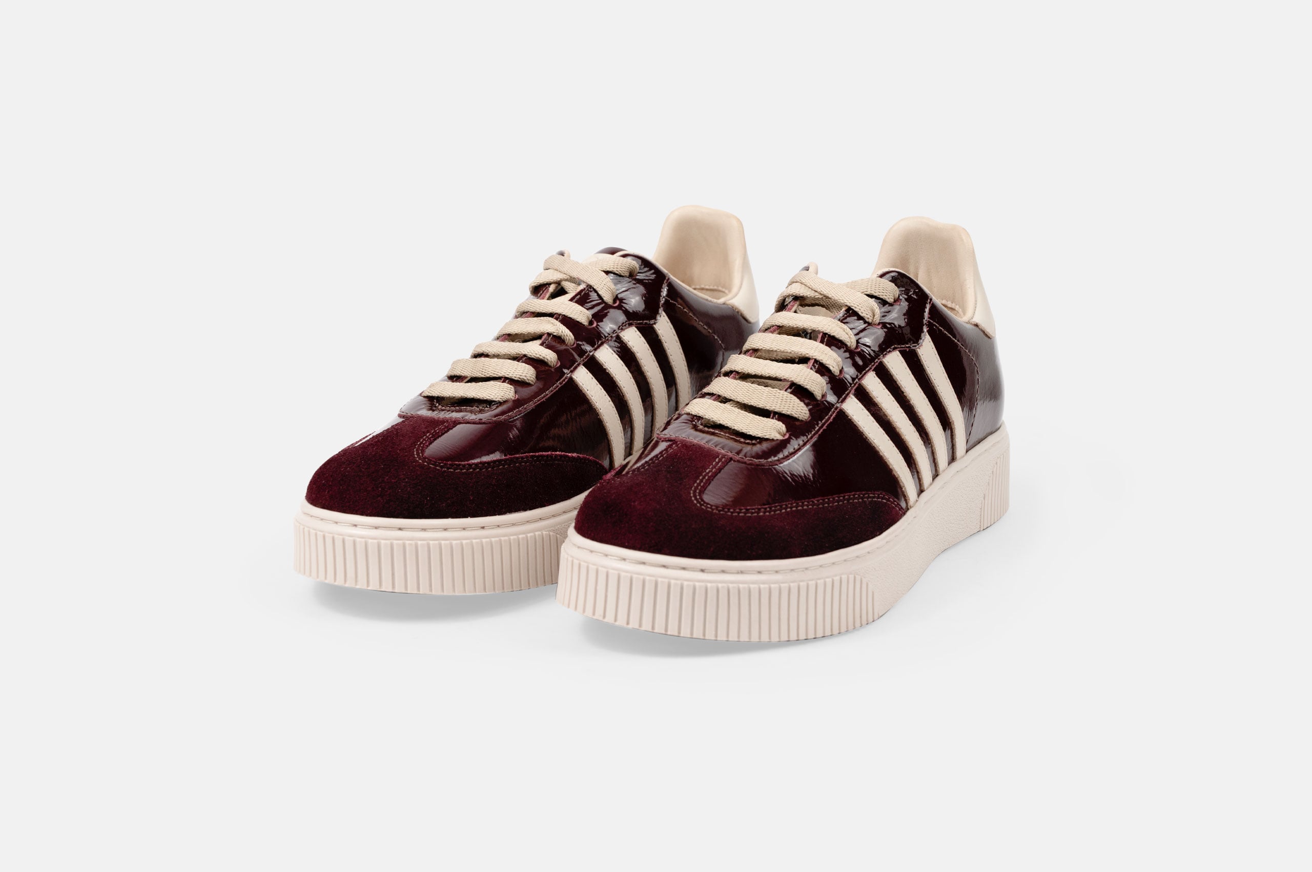 ZAPATILLAS MUJER CUERO CHAROL BIGIONI ZAM-04 VINO - 3