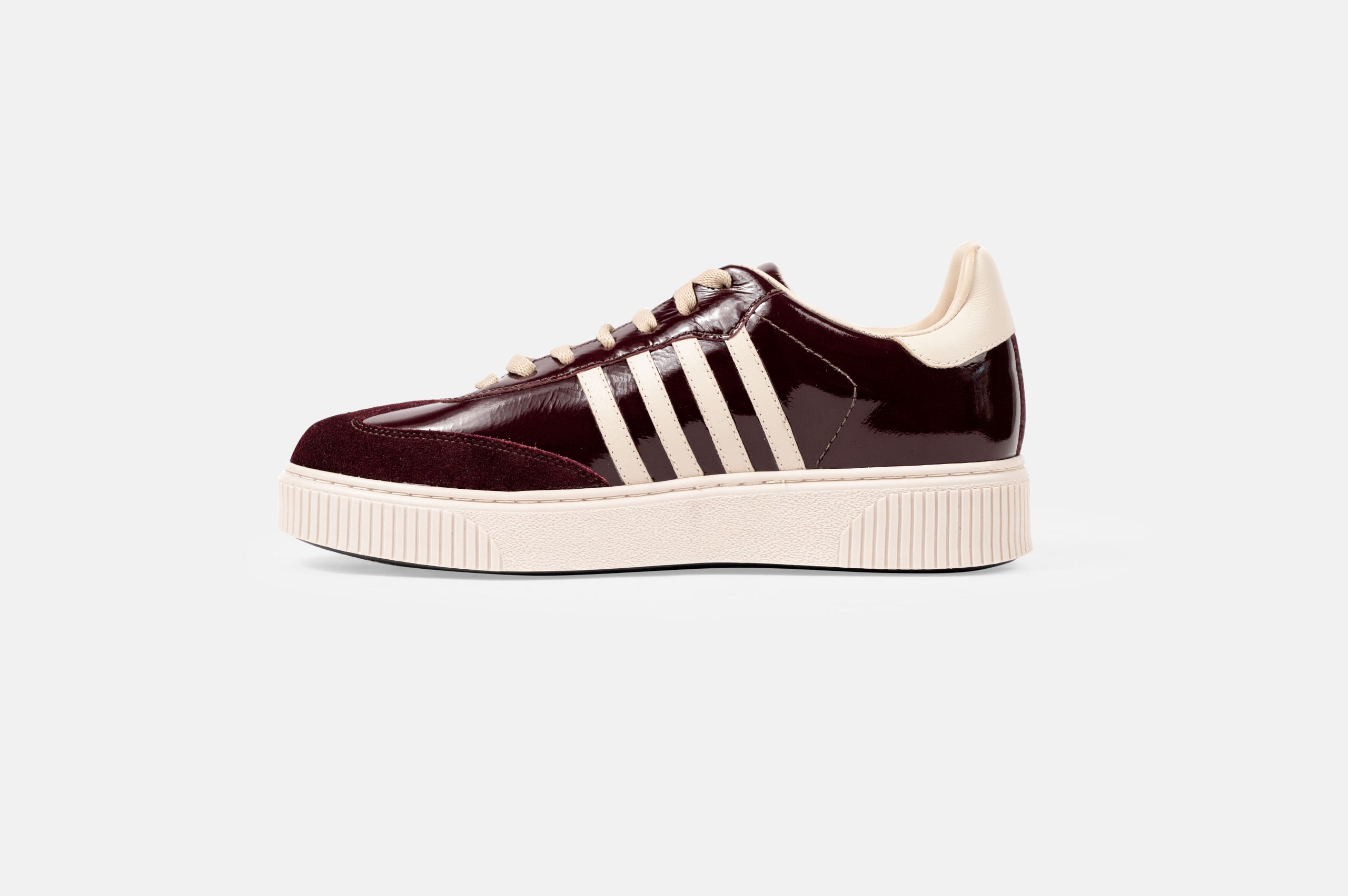 ZAPATILLAS MUJER CUERO CHAROL BIGIONI ZAM-04 VINO - 4