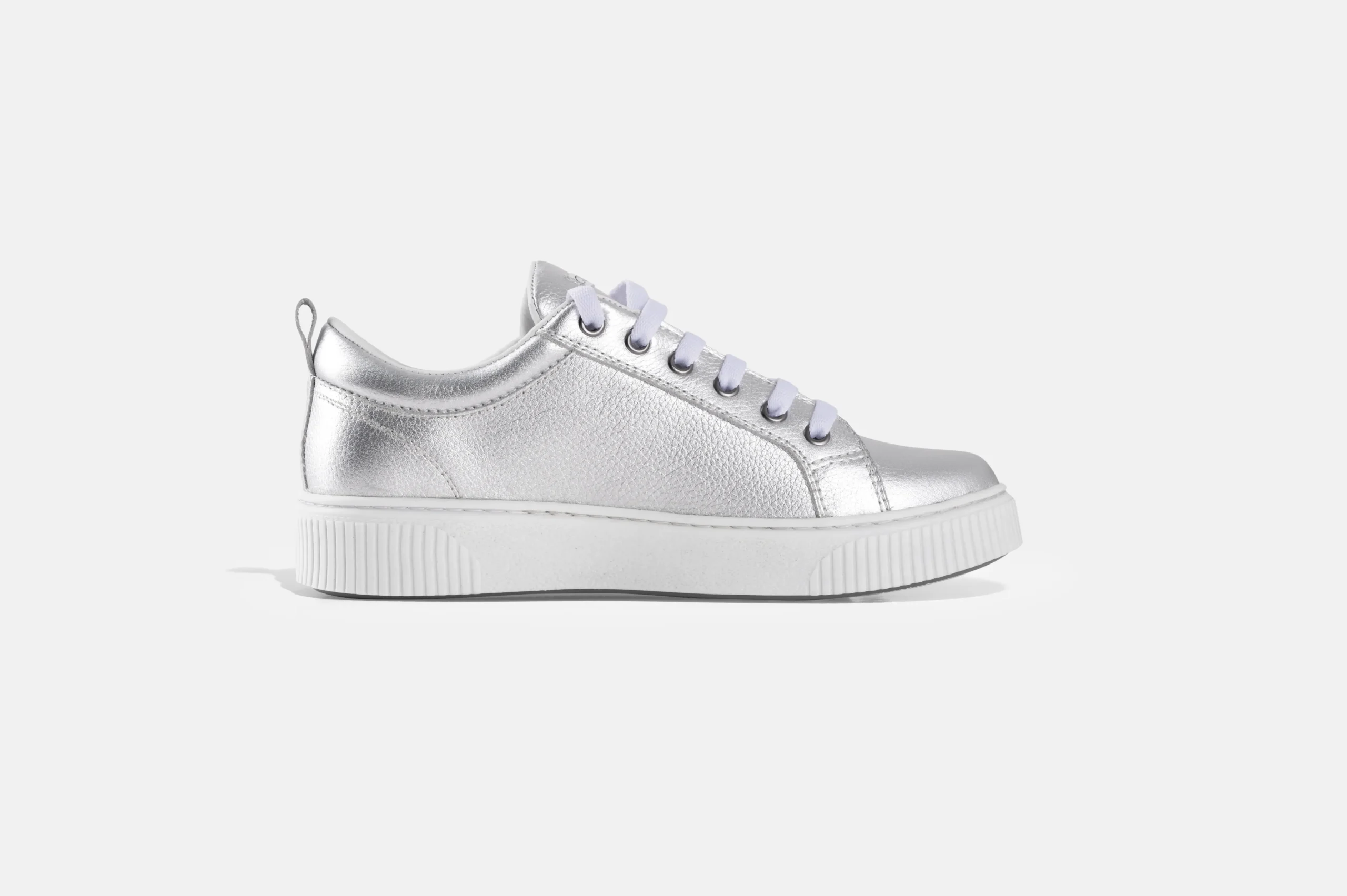 ZAPATILLAS MUJER CUERO GLITTER BIGIONI ZA49 PLATEADA - 3