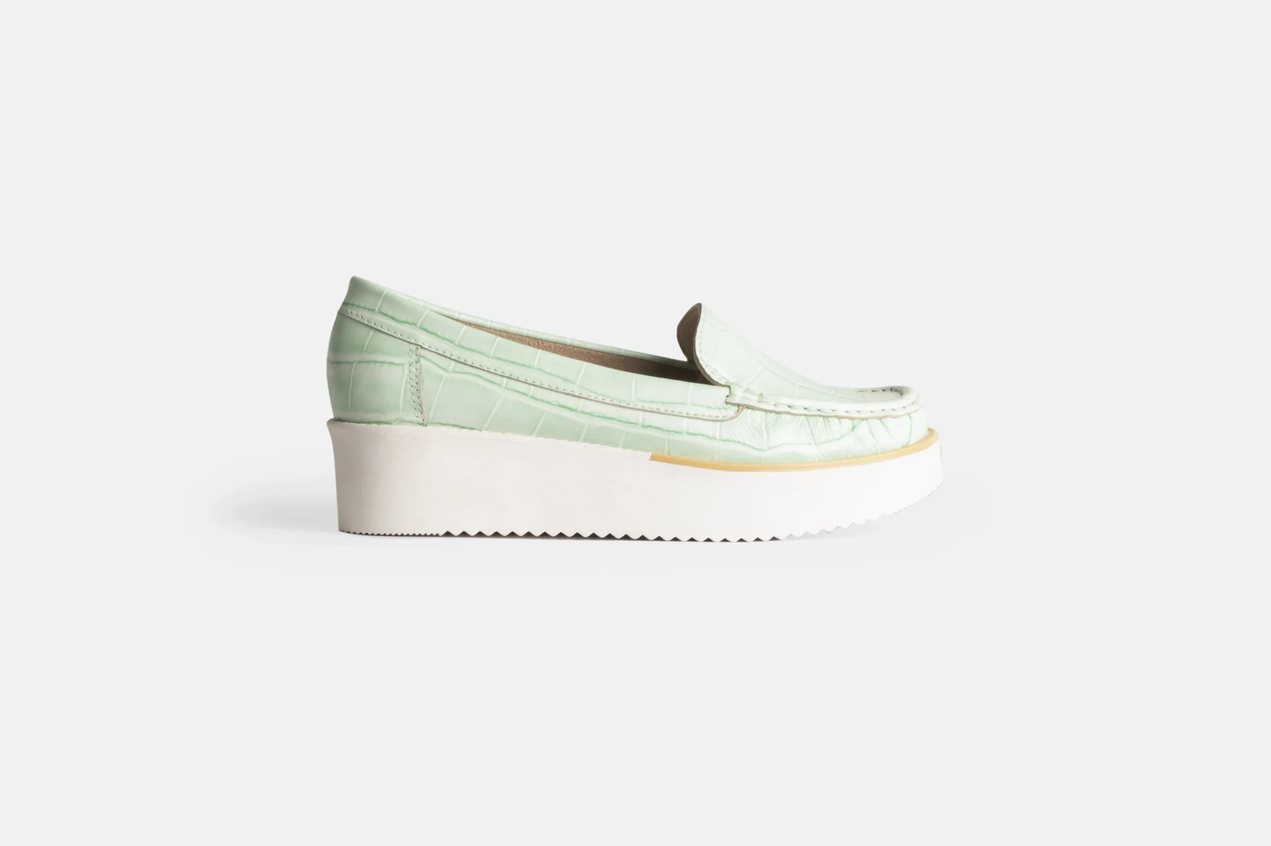MOCASIN MUJER CUERO CROCO BIGIONI MOC VERDE - 1