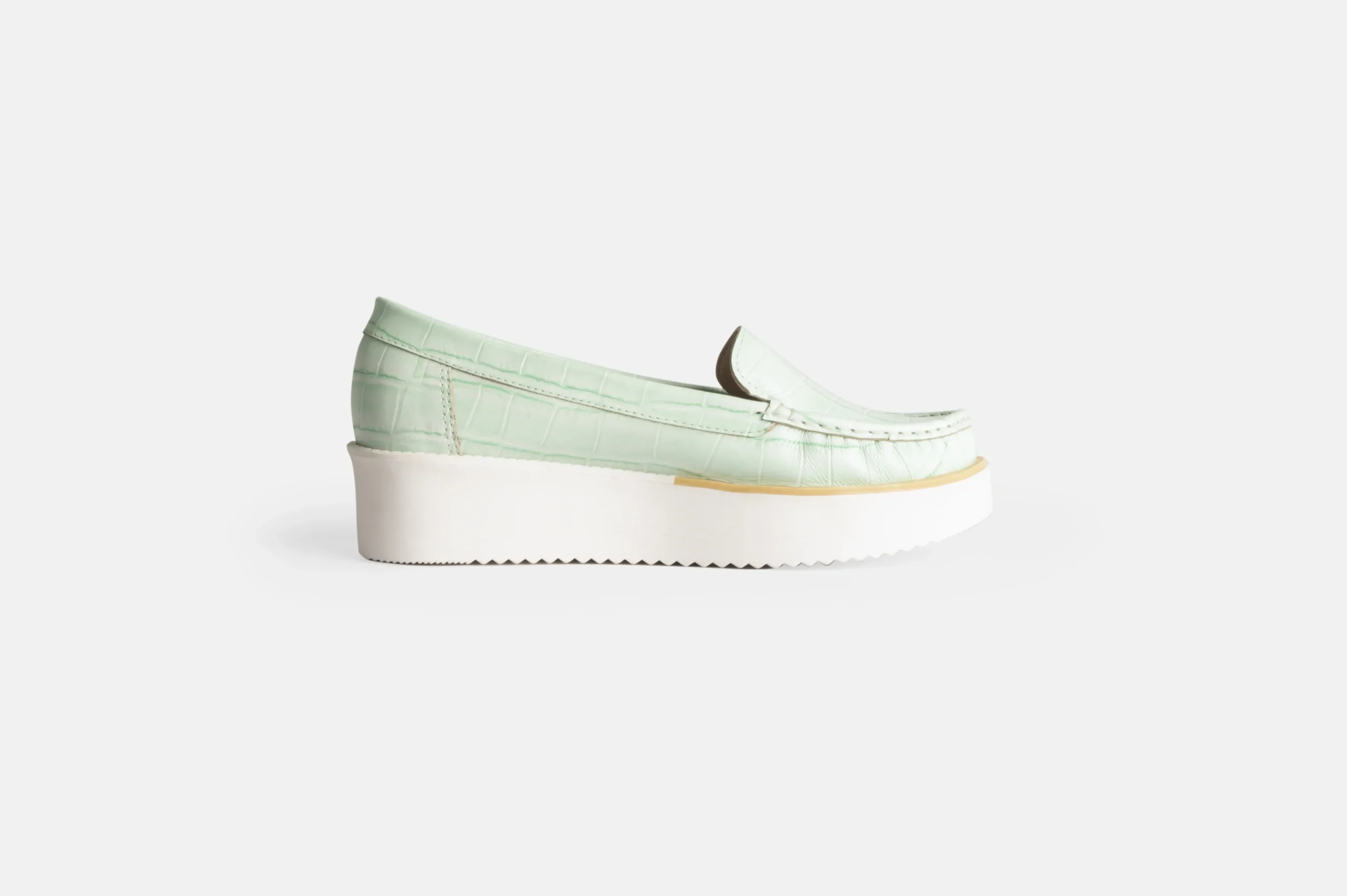 MOCASIN MUJER CUERO CROCO BIGIONI MOC VERDE - 3
