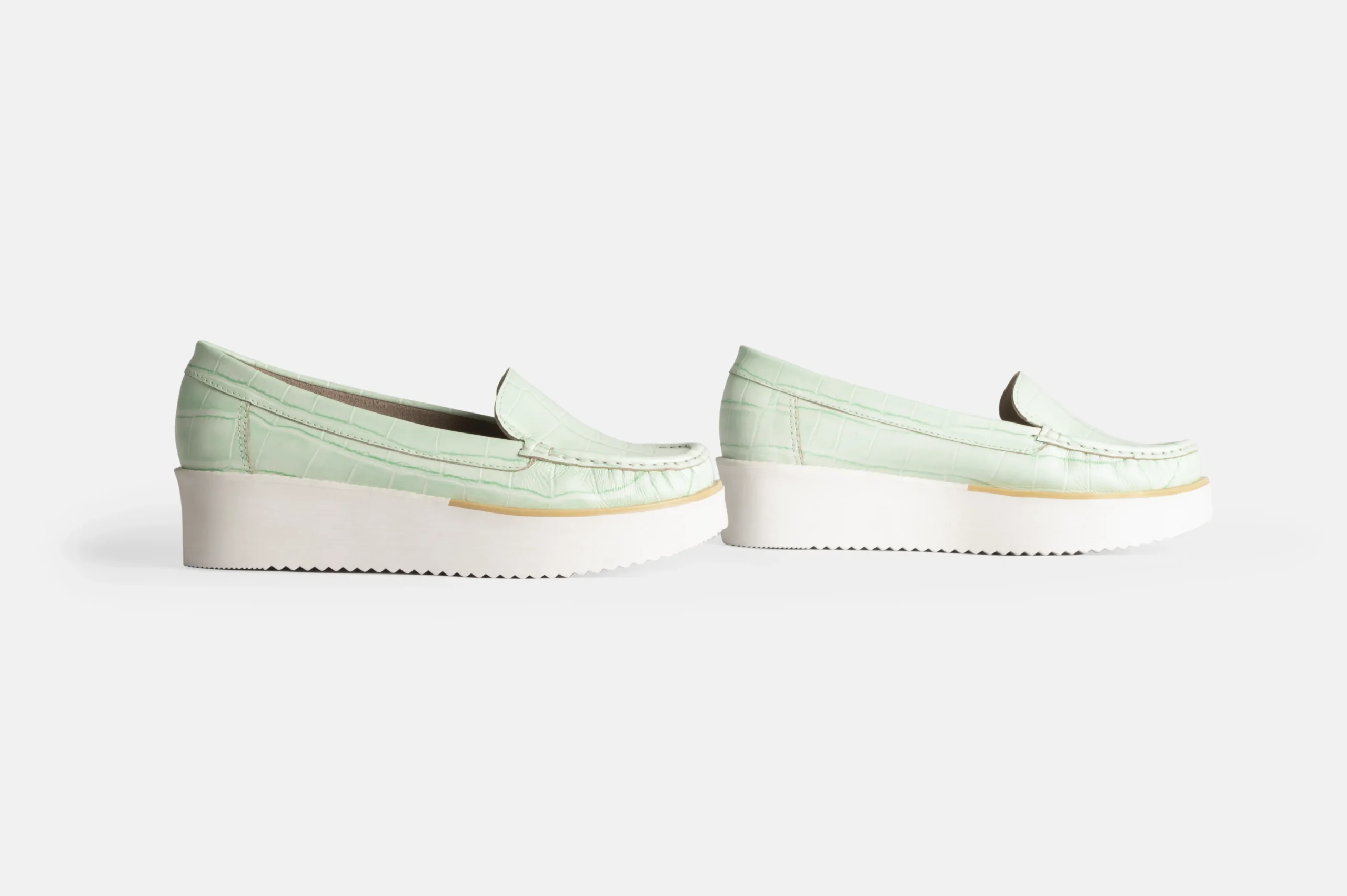 MOCASIN MUJER CUERO CROCO BIGIONI MOC VERDE - 5