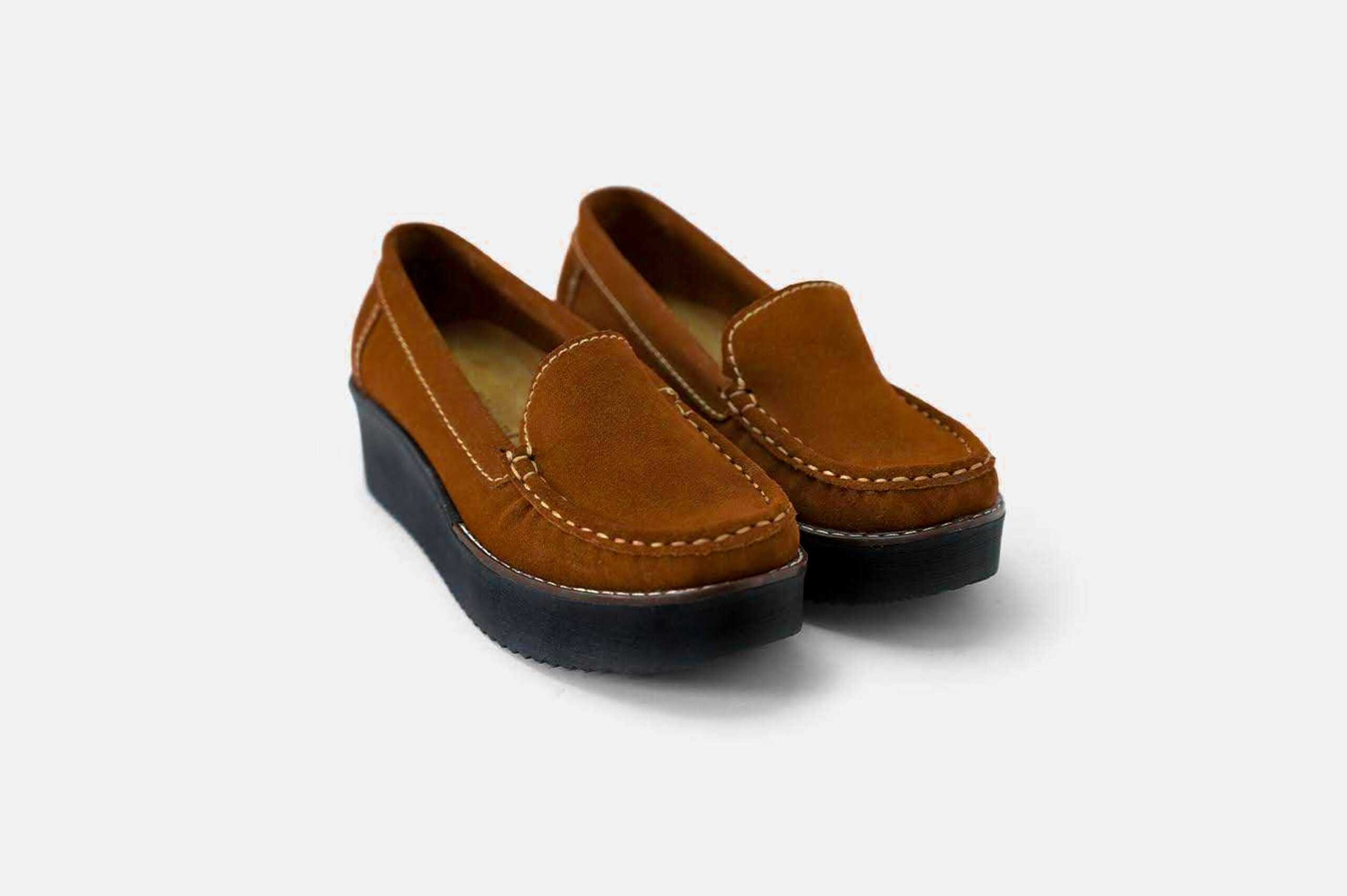 MOCASIN MUJER CUERO GAMUZA BIGIONI PLA OCRE - 4