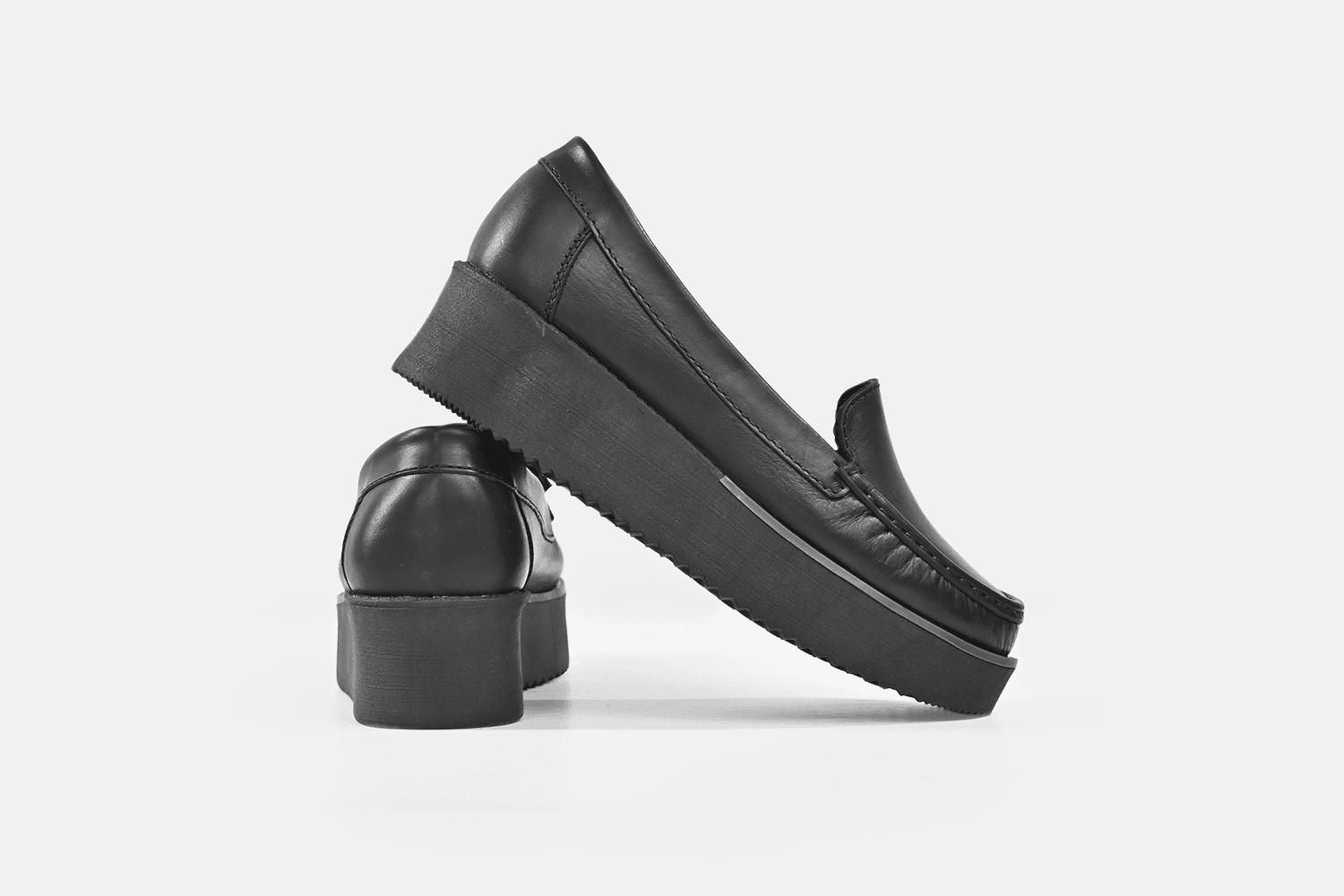 MOCASIN MUJER CUERO NAPA BIGIONI PLA NEGRO - 4