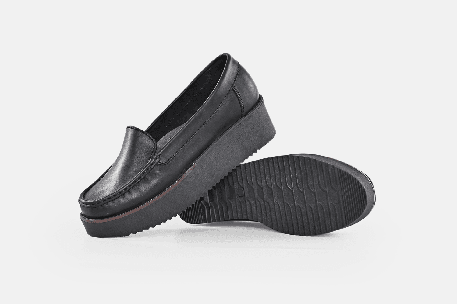 MOCASIN MUJER CUERO NAPA BIGIONI PLA NEGRO - 5