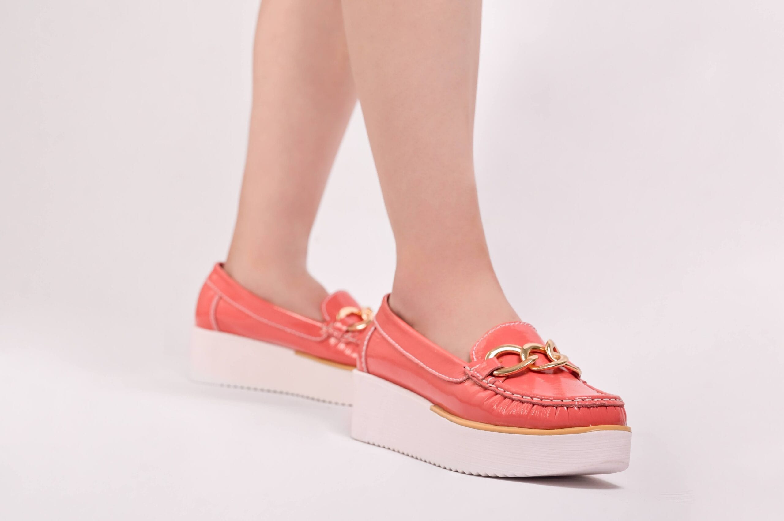 MOCASIN MUJER CUERO CHAROL BIGIONI PLA SALMON - 2
