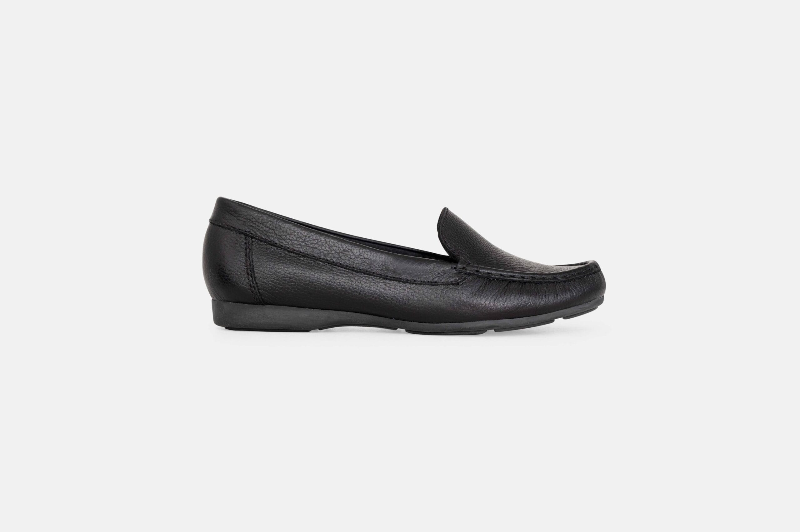 MOCASIN MUJER CUERO NAPA BIGIONI MOC NEGRO - 1