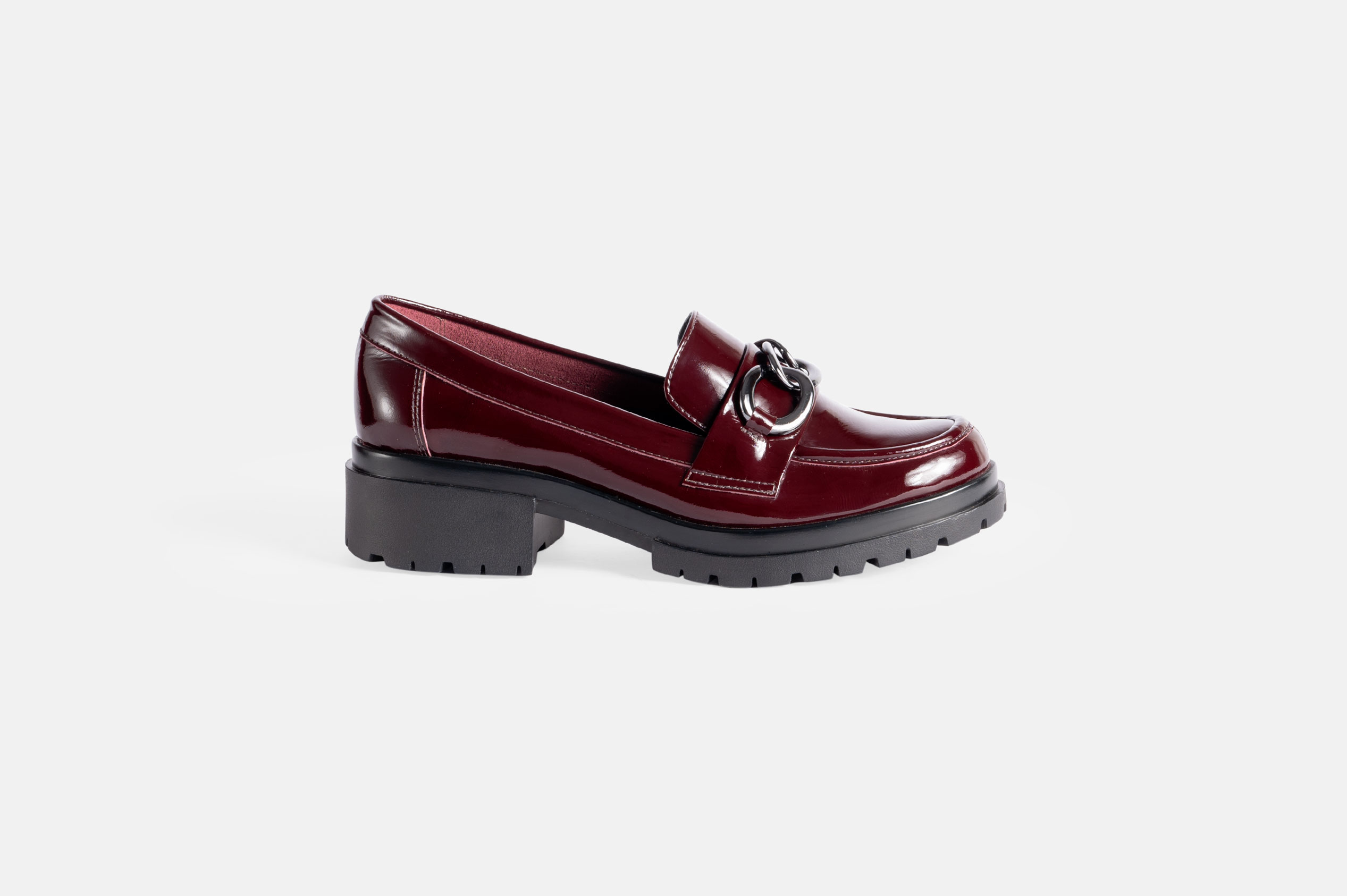 MOCASIN MUJER CUERO CHAROL BIGIONI ZAC-2353 BORDO - 1