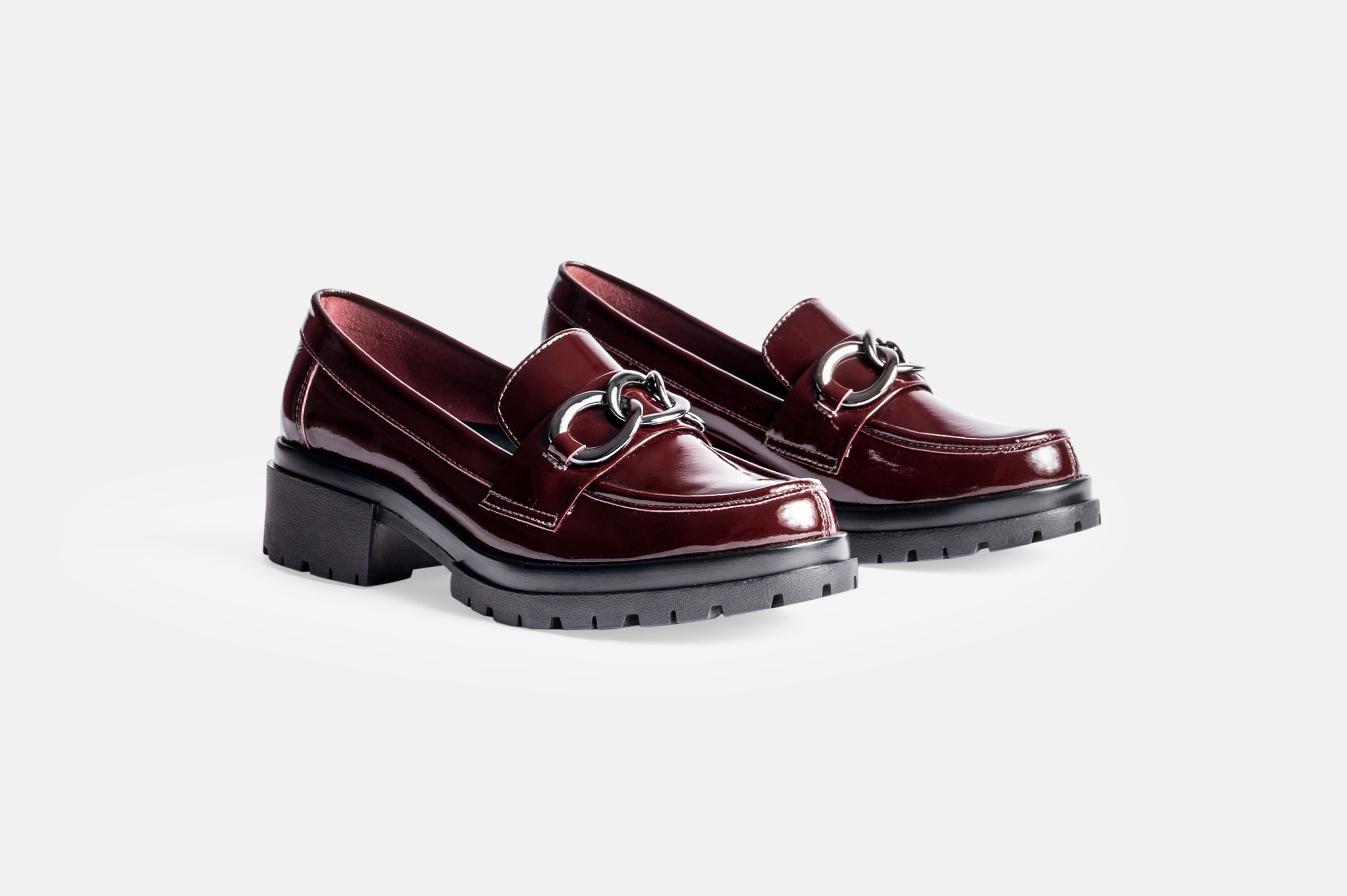 MOCASIN MUJER CUERO CHAROL BIGIONI ZAC-2353 BORDO - 4