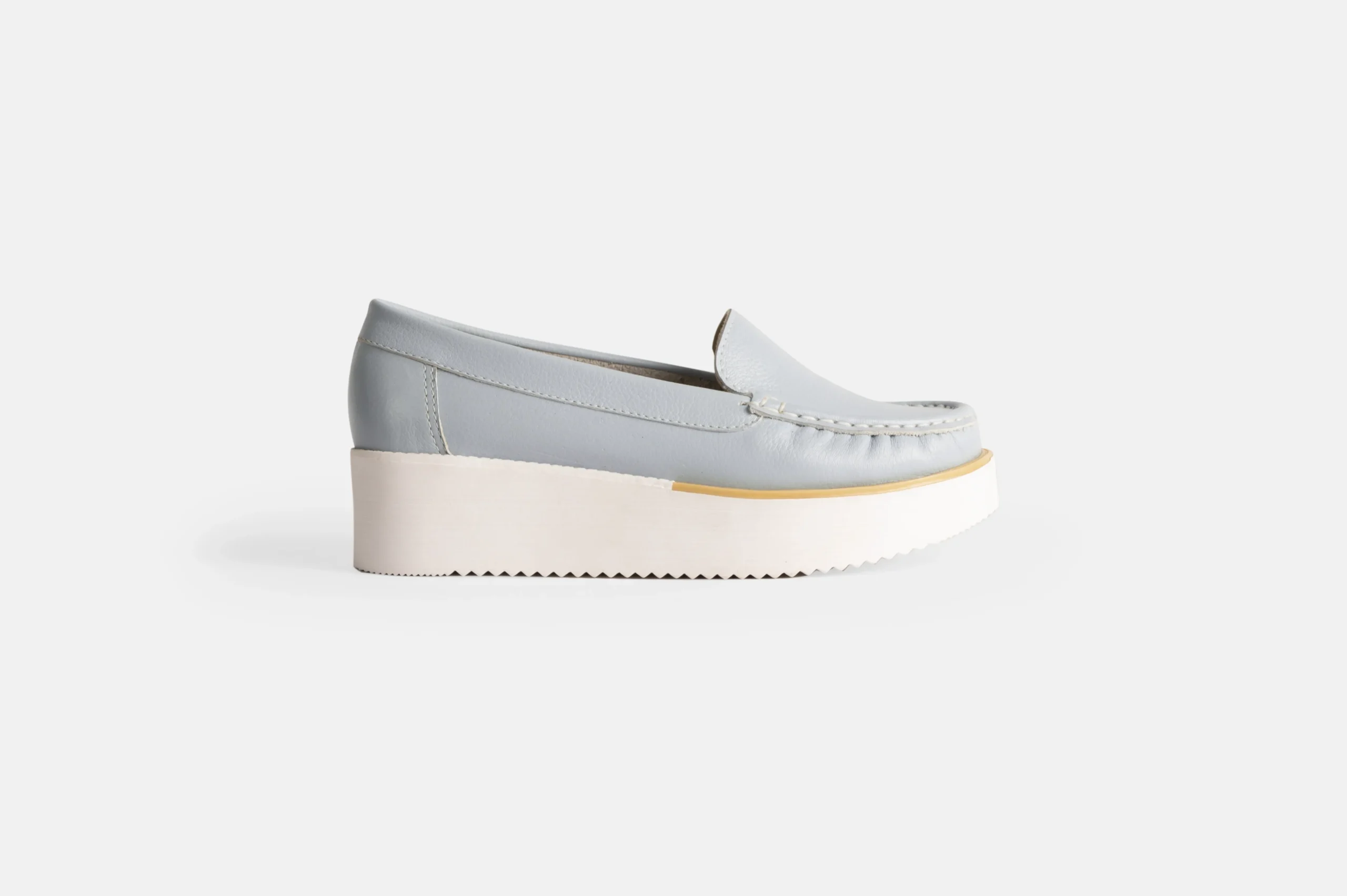 MOCASIN MUJER CUERO FLOTTER BIGIONI MOC CELESTE - 1