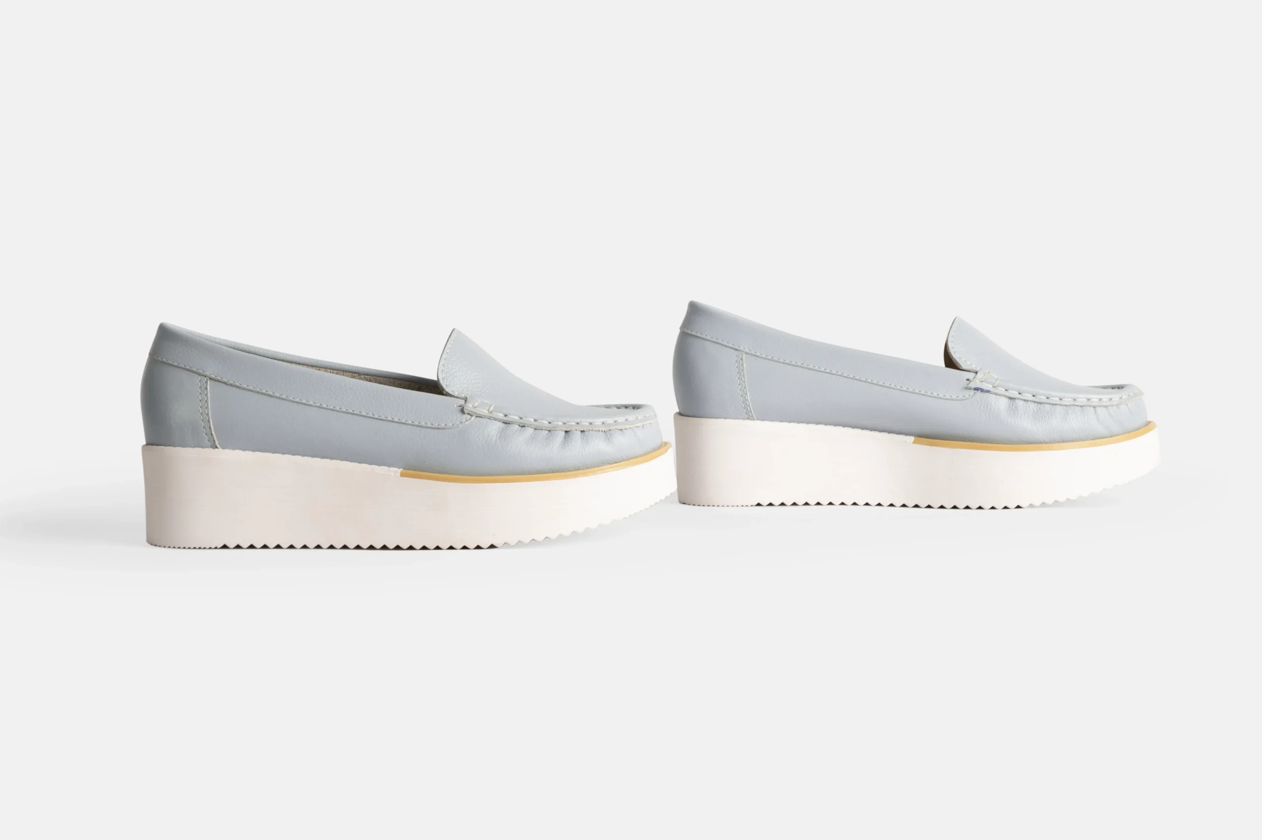 MOCASIN MUJER CUERO FLOTTER BIGIONI MOC CELESTE - 5