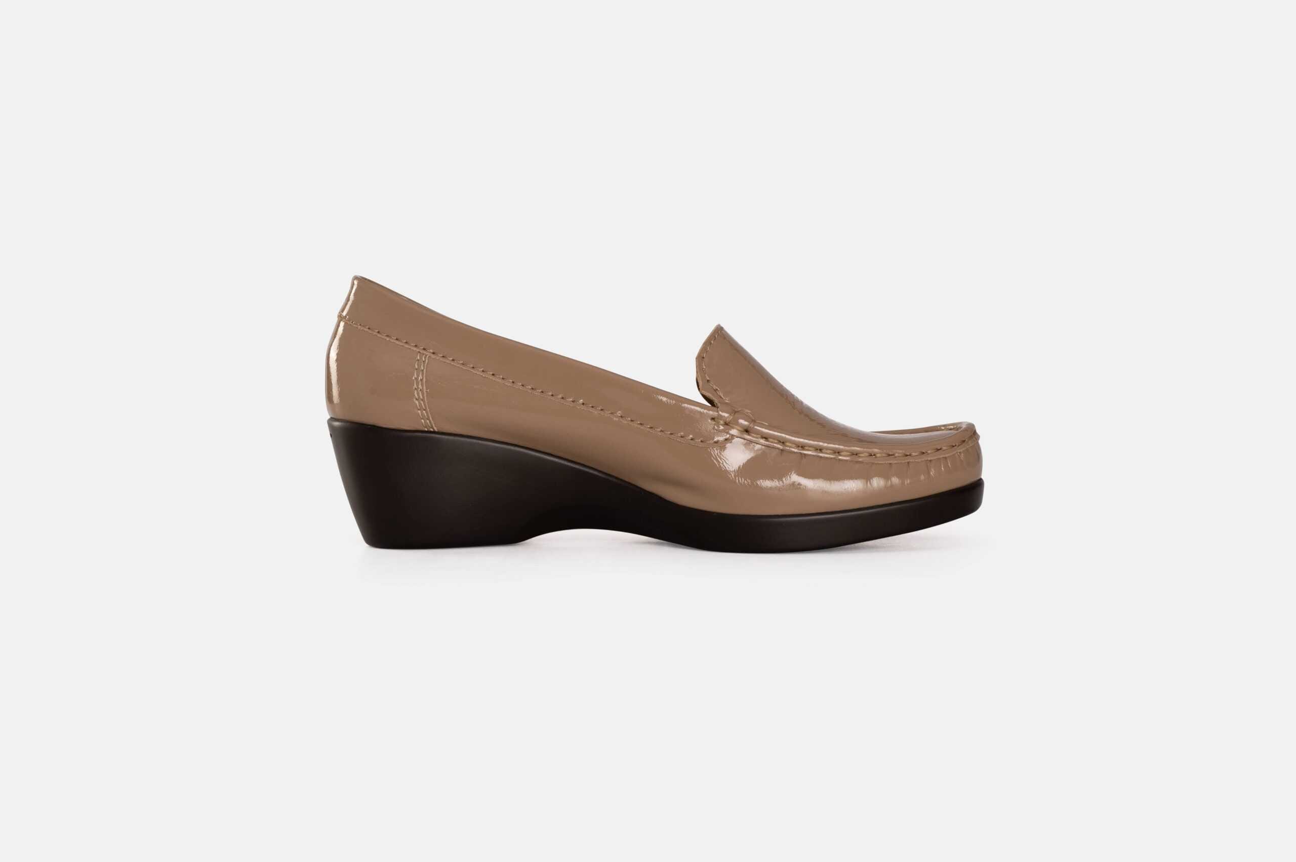 MOCASIN MUJER CUERO CHAROL BIGIONI TACNA22-01 TAUPE - 1