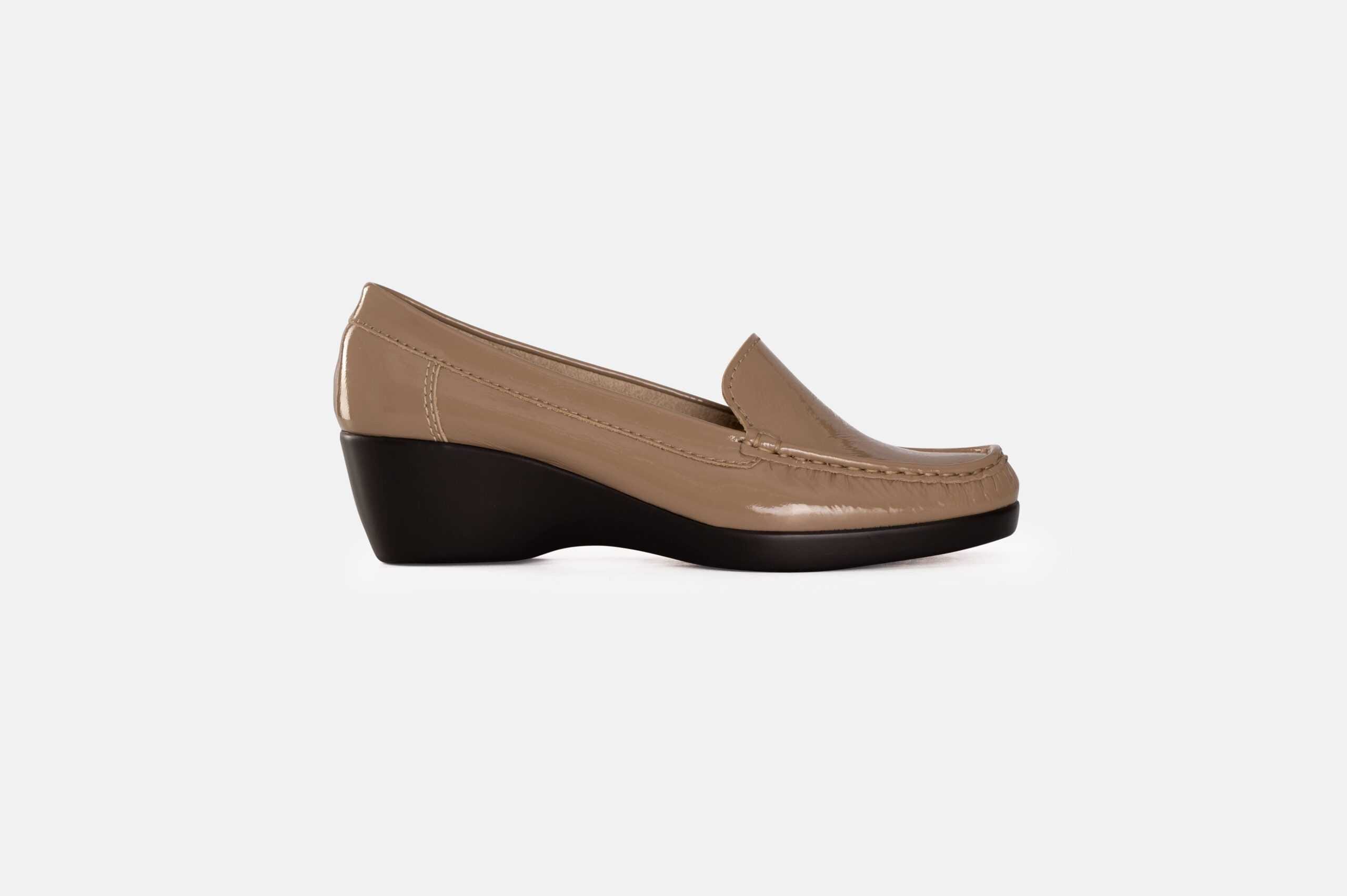 MOCASIN MUJER CUERO CHAROL BIGIONI TACNA22-01 TAUPE - 3