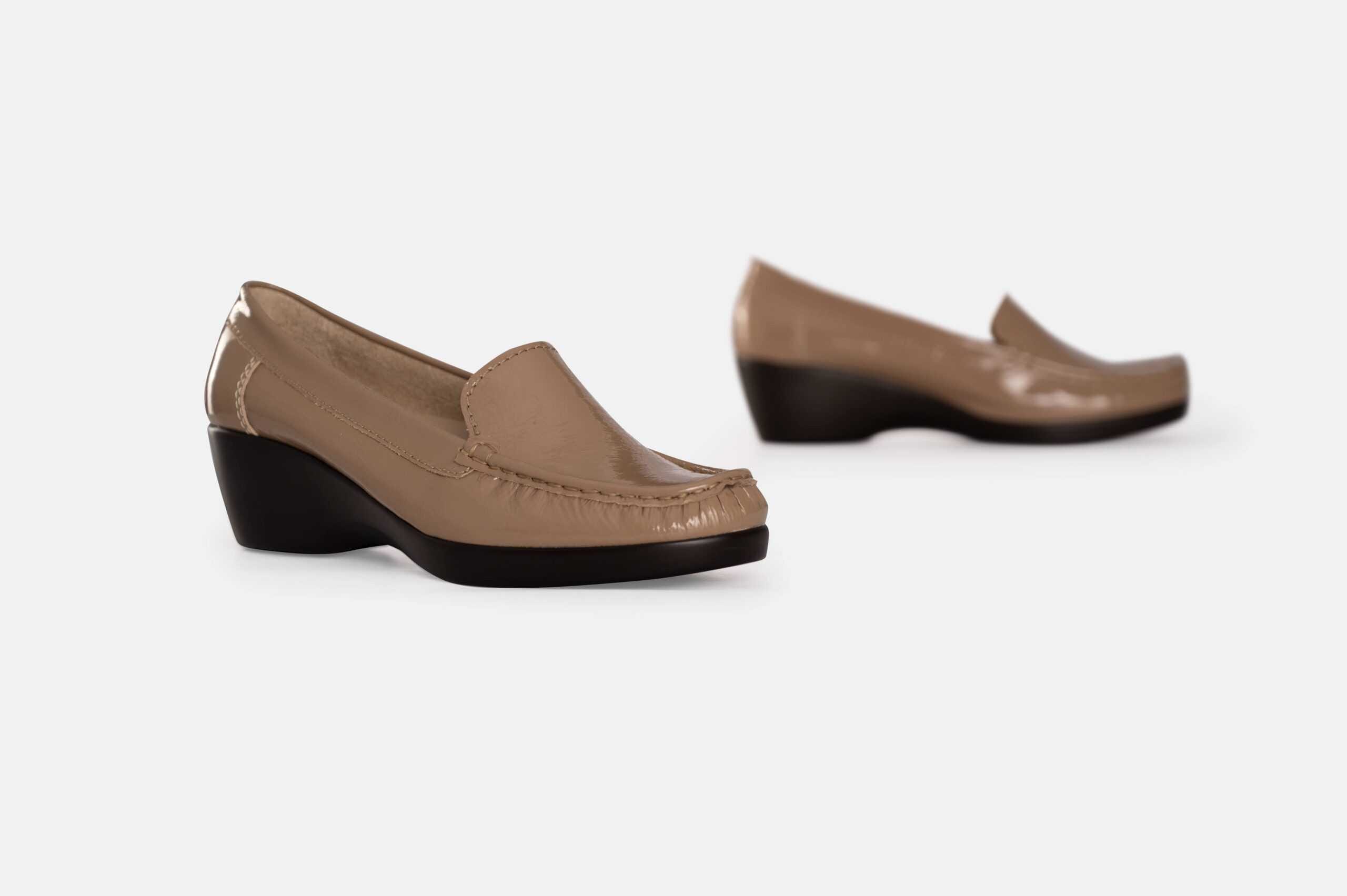 MOCASIN MUJER CUERO CHAROL BIGIONI TACNA22-01 TAUPE - 4