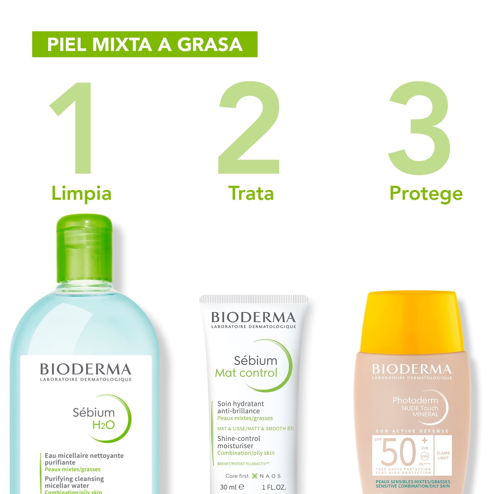 AGUA MICELAR BIODERMA SÉBIUM H2O 250ML - 2