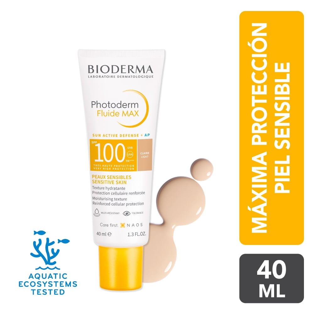 PROTECTOR SOLAR BIODERMA PHOTODERM FLUIDE MAX CLAIRE SPF100 40ML - 1