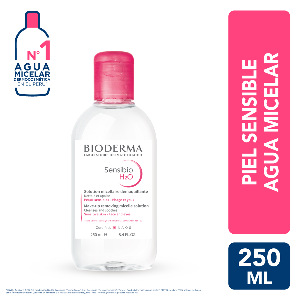 AGUA MICELAR BIODERMA SENSIBIO H2O 500ML - 1