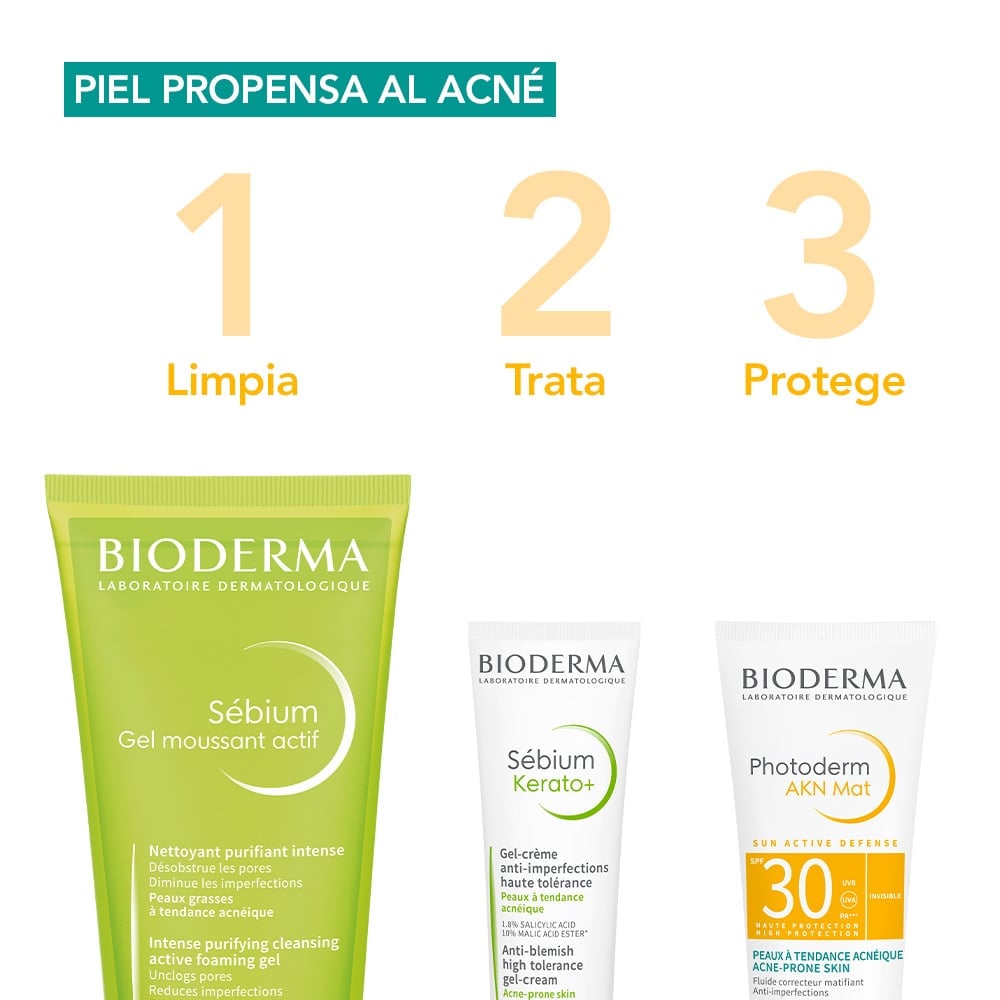 PROTECTOR SOLAR BIODERMA PHOTODERM AKN MAT SPF30 40ML - 2