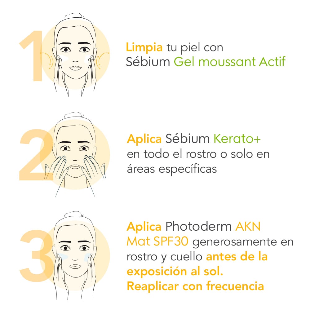 PROTECTOR SOLAR BIODERMA PHOTODERM AKN MAT SPF30 40ML - 4