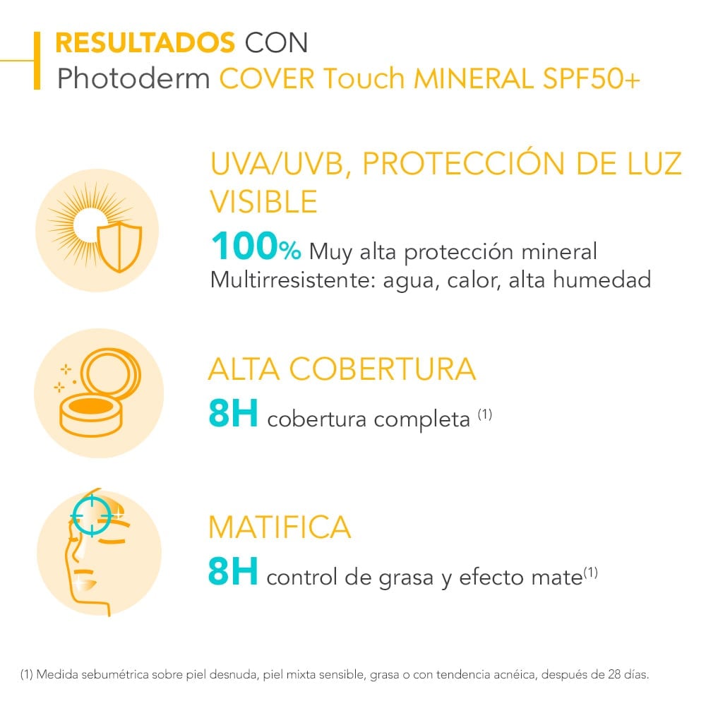 PROTECTOR SOLAR BIODERMA PHOTODERM COVER TOUCH CLAIR SPF50+ 40ML - 4